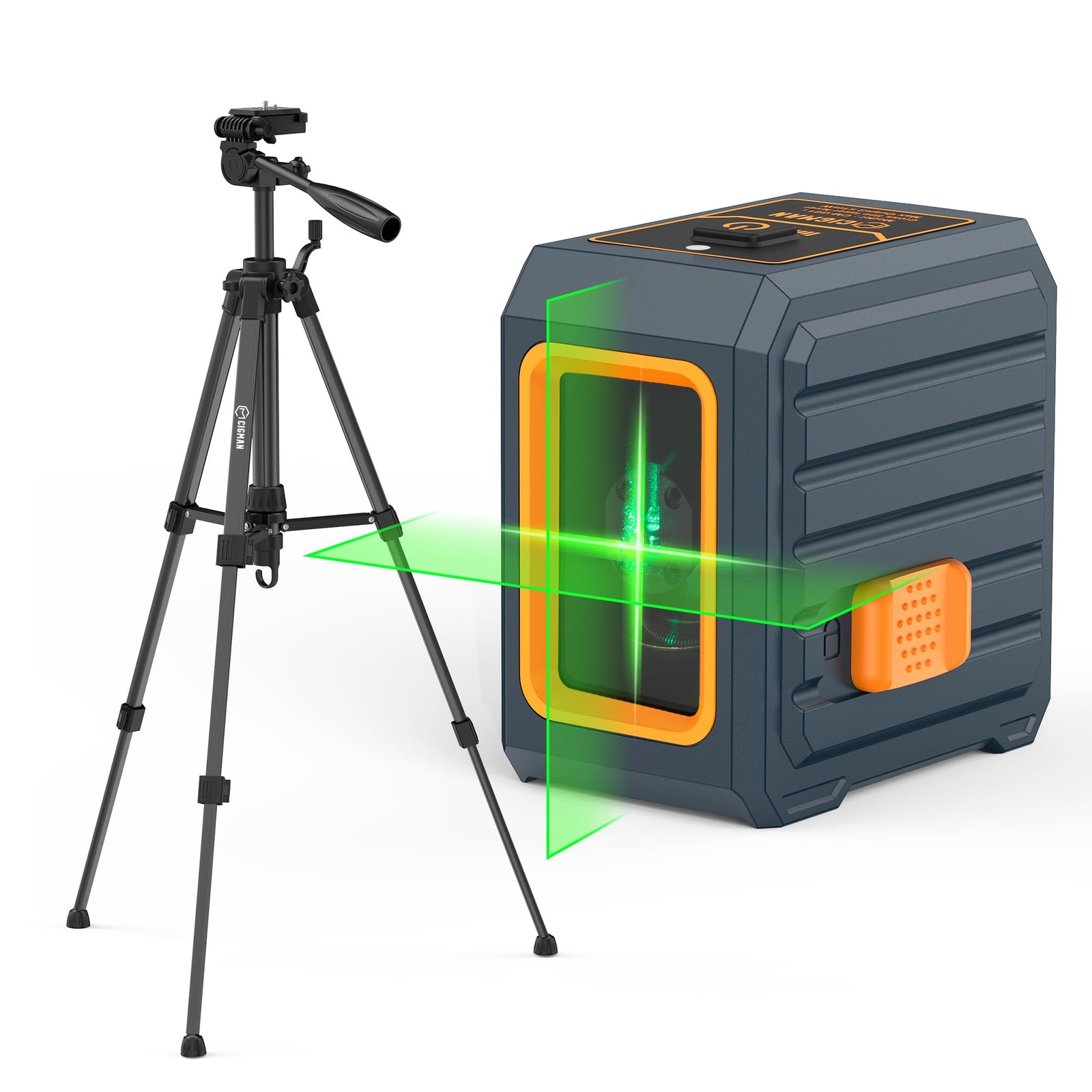 Cigman Laser Level Tripod 36.6 Inch 100Ft Self-Leveling Green Cross Line Laser