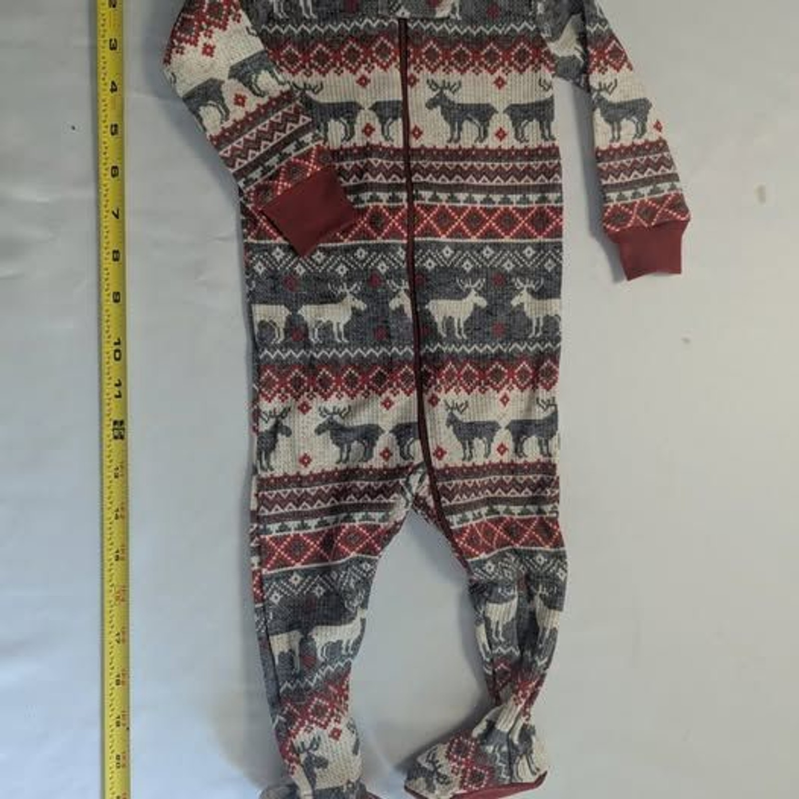NEW – Baby Gap Fair Isle Moose Print Thermal Footed Pajamas – Size 0-3M 🦌❄️