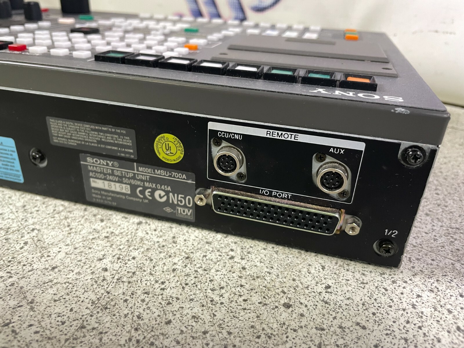 Sony MSU-700A Master Setup Unit