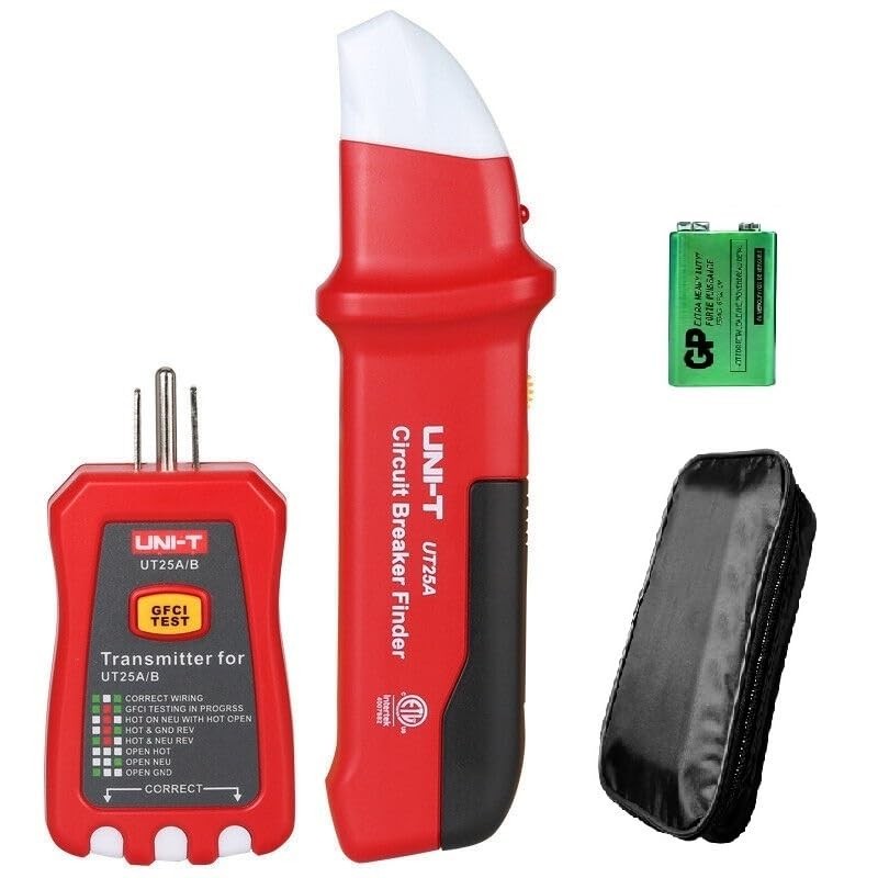 UNI-T UT25A Digital AC Circuit Breaker Finder and Tracker Kit with Red