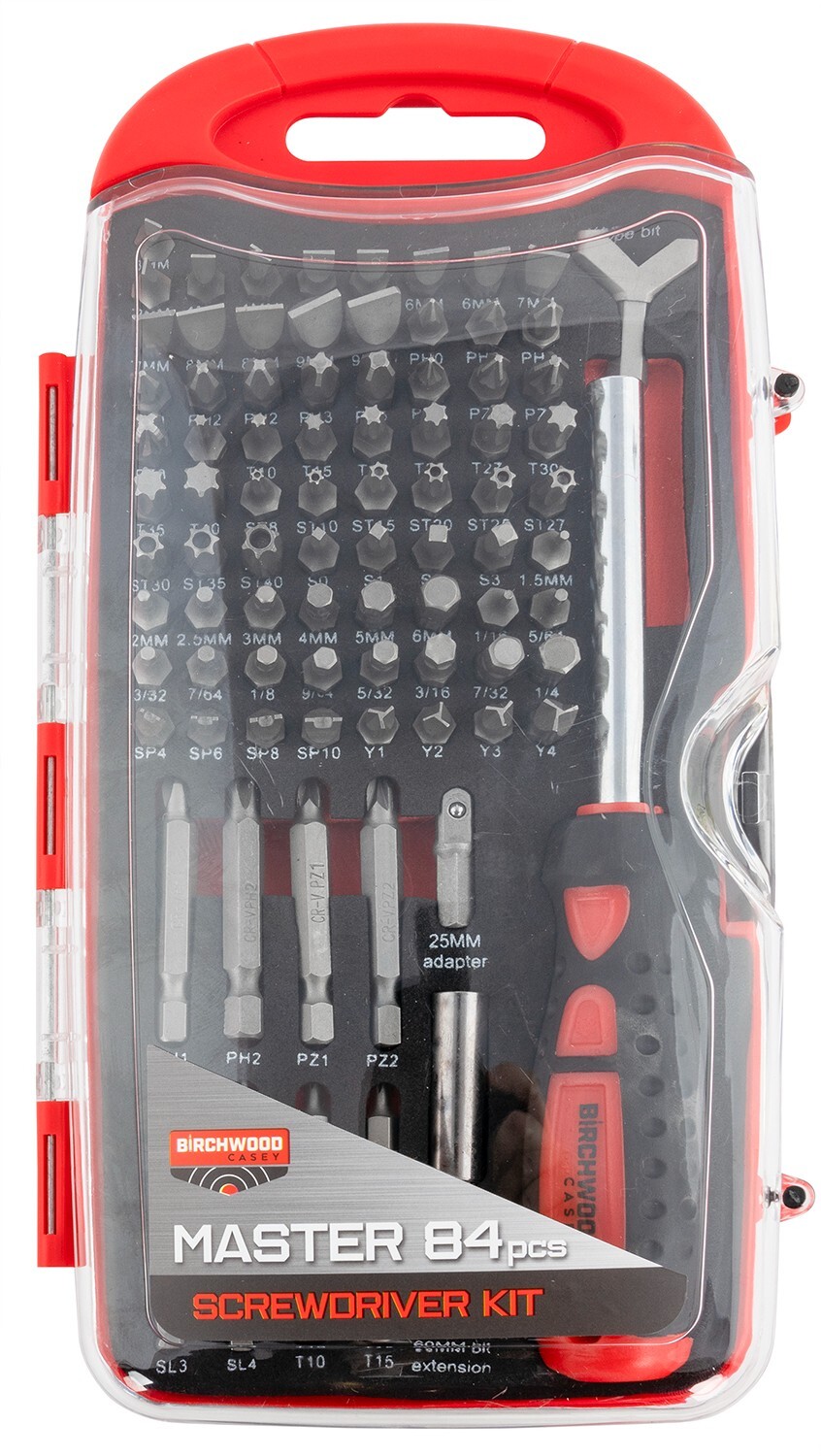 Birchwood Casey DLXSDS Master Screwdriver Kit 84 Pieces Includes Slotted/Philips