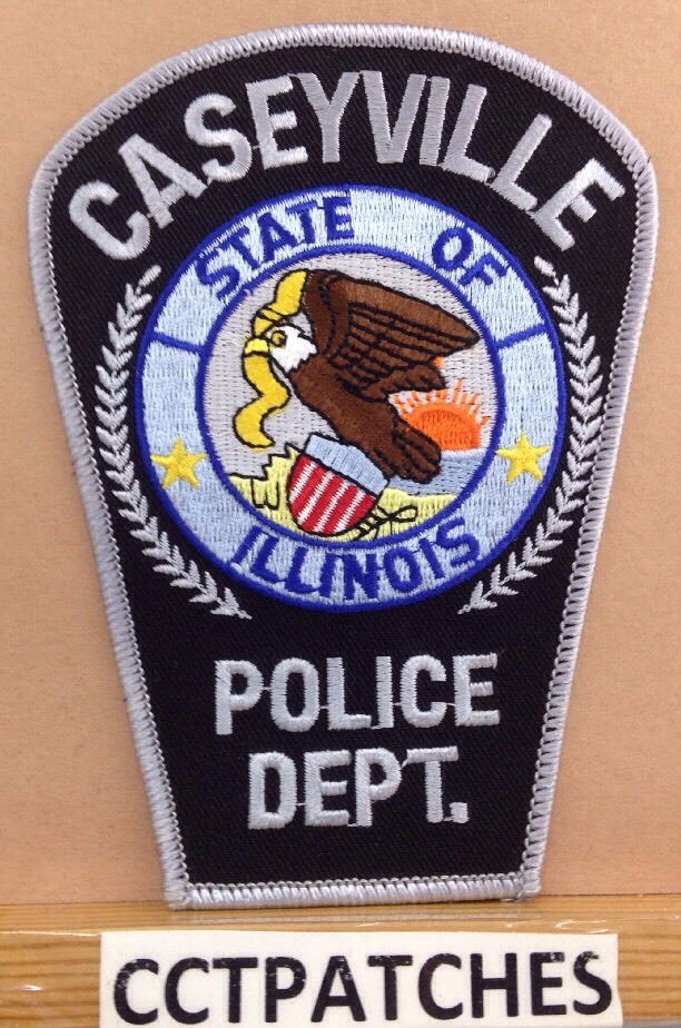 CASEYVILLE, ILLINOIS POLICE (GRAY) SHOULDER PATCH IL