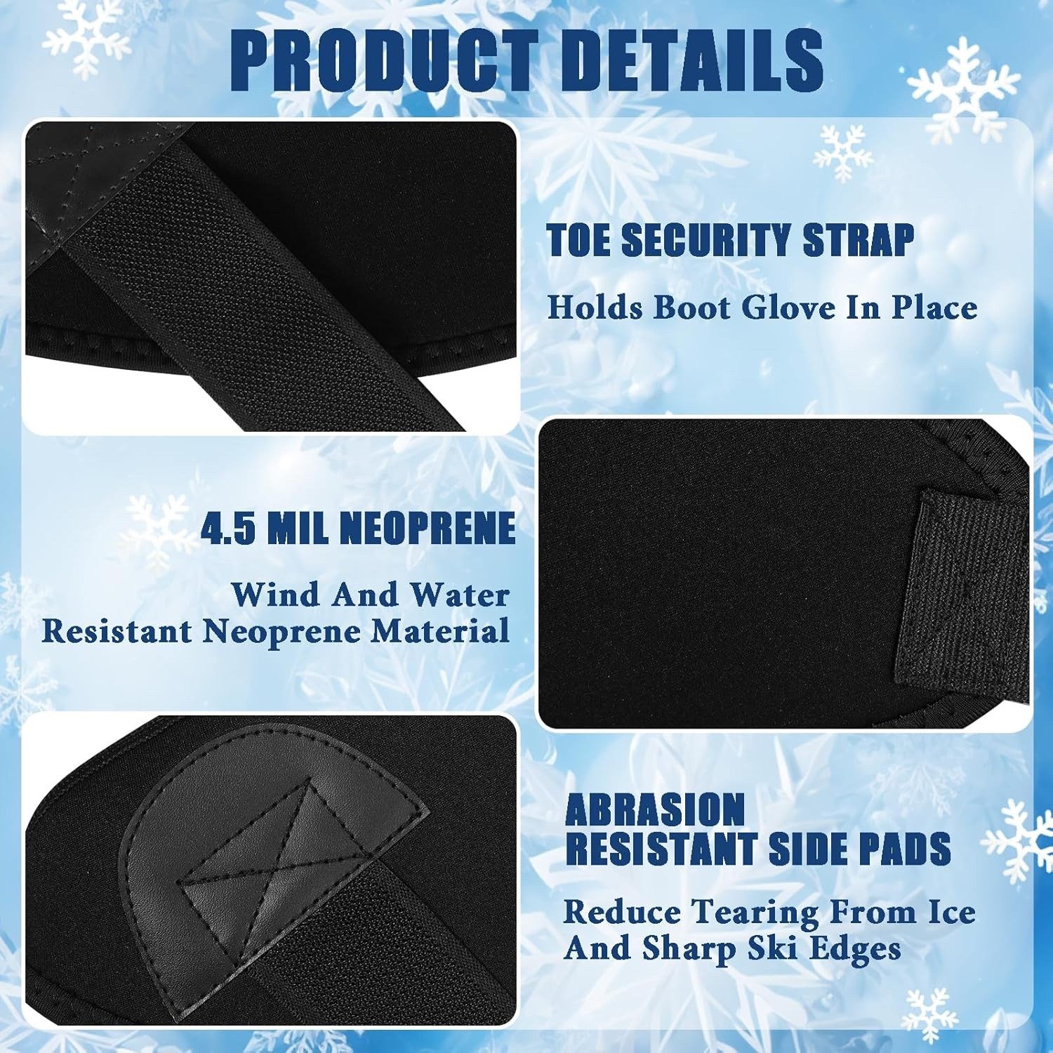 Ski Boot Covers, Ski Boot Covers for Warmth, Ski Boot Warmer 2 Pairs Large