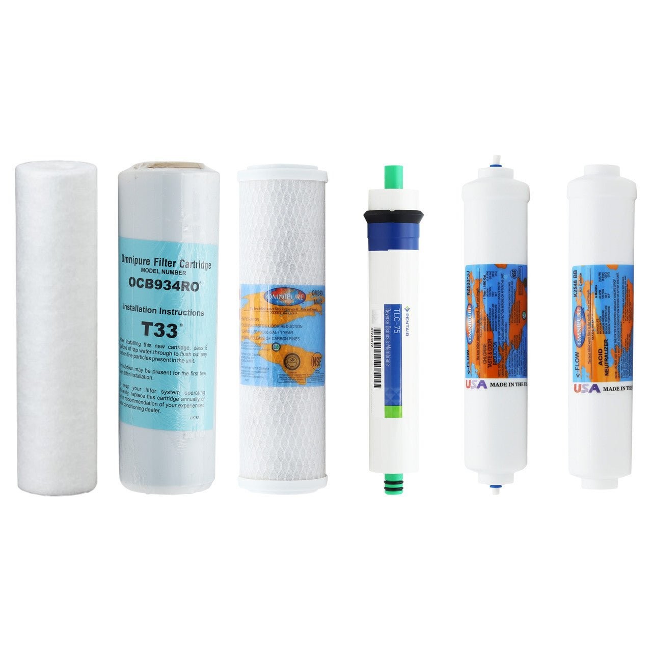 iSpring RCC7AK Compatible Filter Kit 75 GPD Membrane