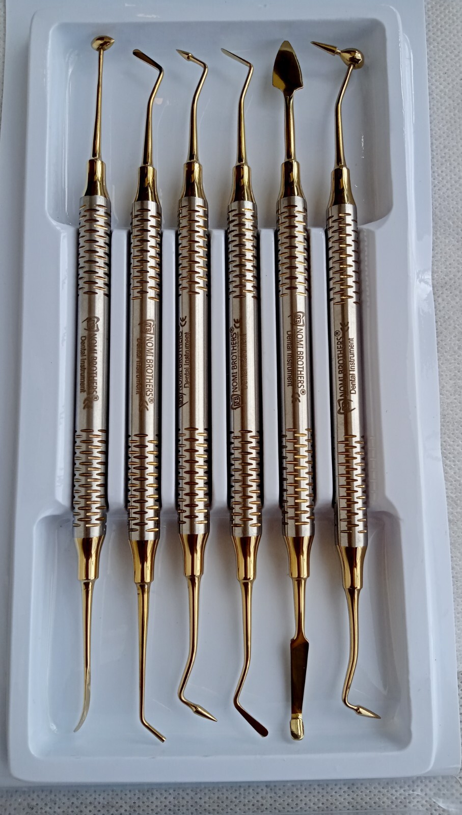 6pcs/set Dental Composite Resin Filling Spatula Repair Restorative Instruments