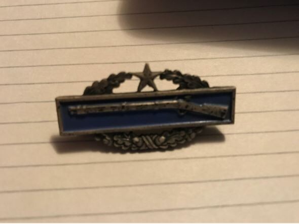 1.75" US Army Infantry Combat badge C.I.B. 2nd Award MEYER 22M- Silver filled