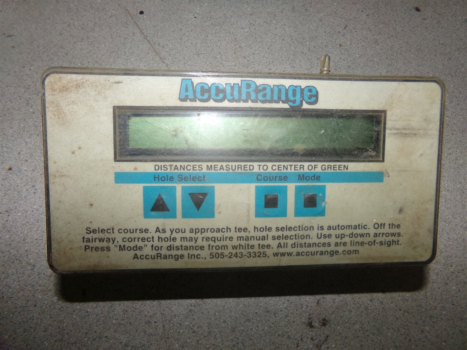 AccuRange Golf Hole Course Distance Measure Controller*FREE SHIPPING*