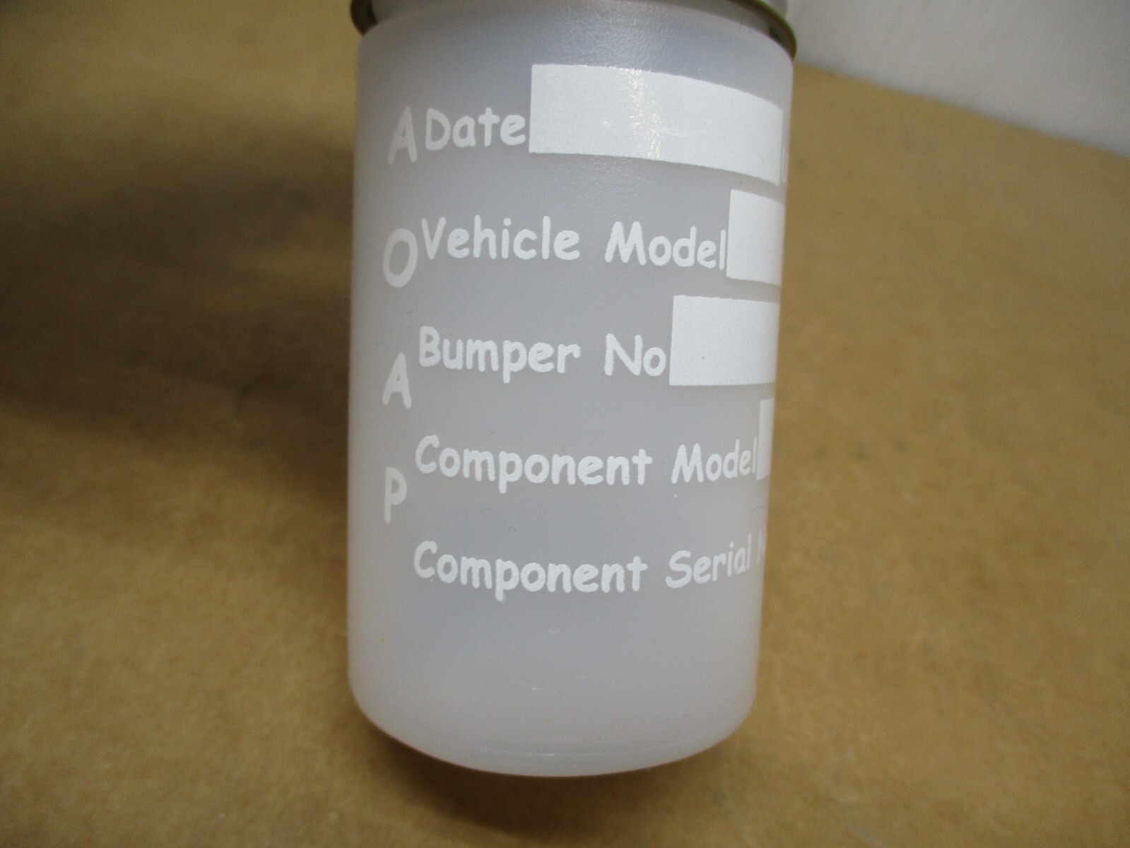 SAMPLE BOTTLES PLASTIC METAL SREW TOP QTY-6