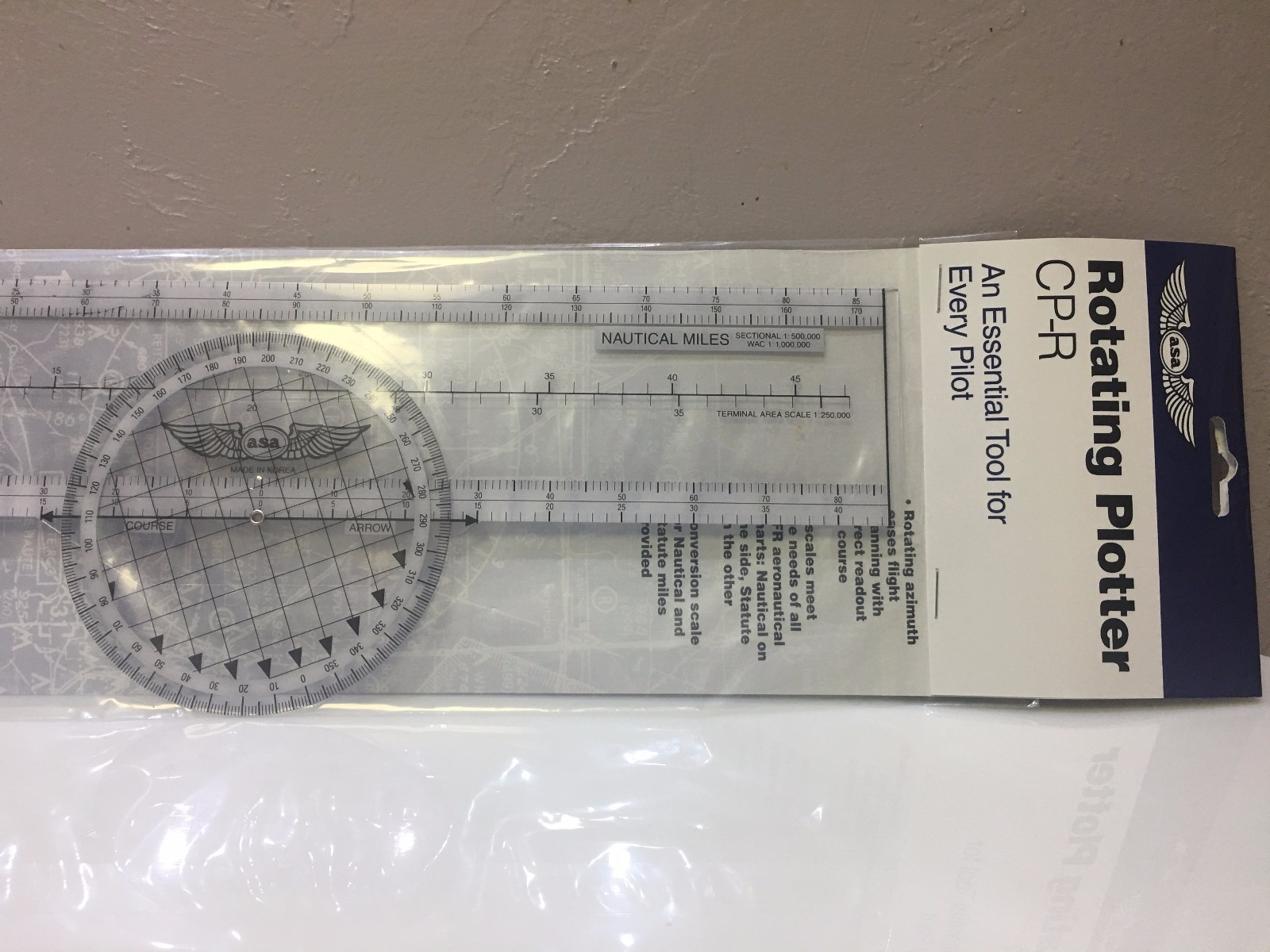 ASA ROTATING CHART PLOTTER VFR SECTIONAL WAC TERMINAL p/n ASA-CP-R