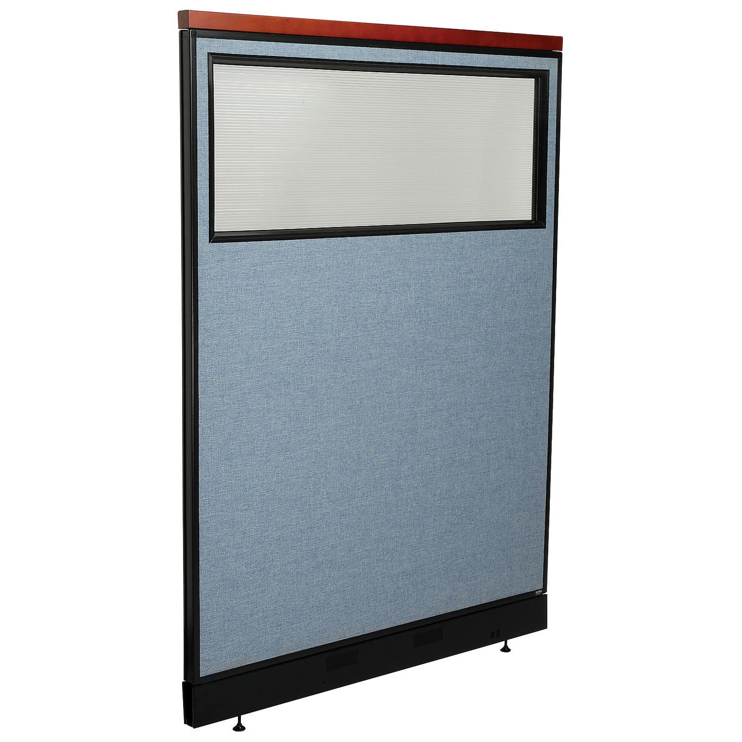 48-1/4"W x 65-1/2"H Deluxe Office Partition Panel with Partial Window  Pass-Thru