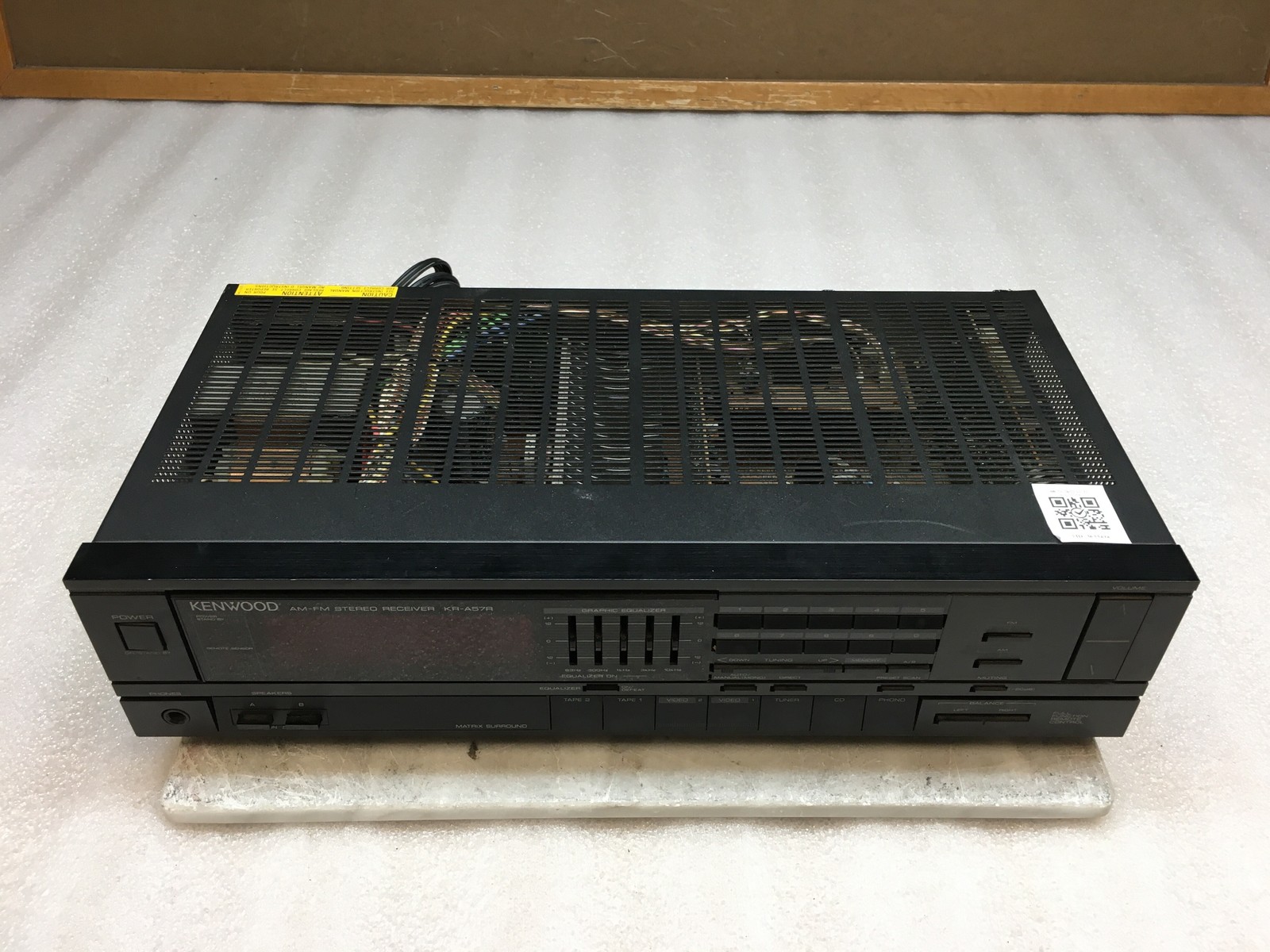Kenwood KRA57R AM-FM Stereo Receiver Surround Sound NO REMOTE TESTED SEE VIDEO