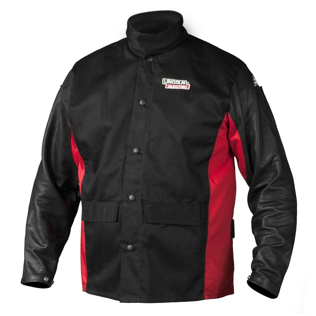 Lincoln Electric K2987 Shadow Grain Leather Sleeve Welding Jacket Medium
