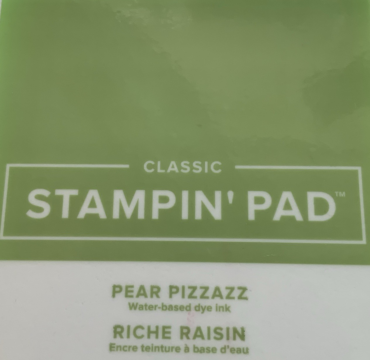 Stampin Up Ink Pad PEAR PIZZAZZ RETIRED 2022 Current Case AS IS Case Dents