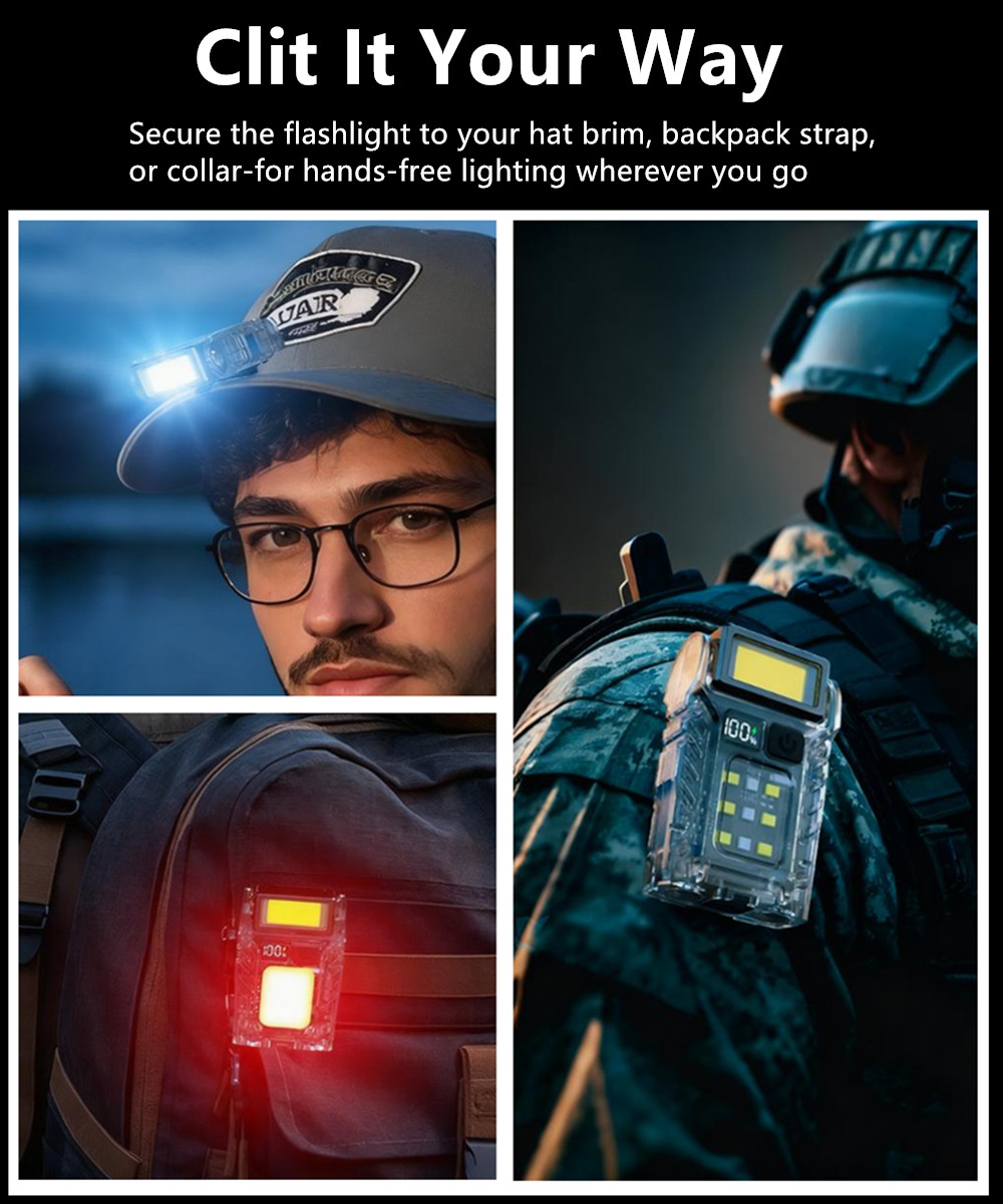 Super Bright Magnet Mini Pocket Torch Emergency Small Flashlight Warning Light