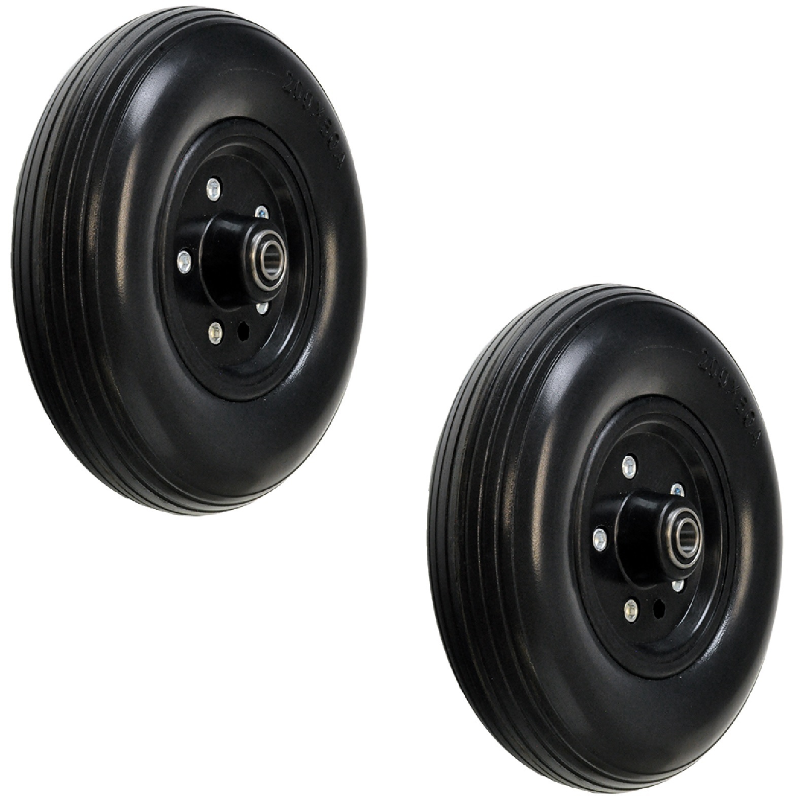 8"x2" (200x50) Foam-Filled Caster Wheels for for Invacare Power Wheelchairs BLK.