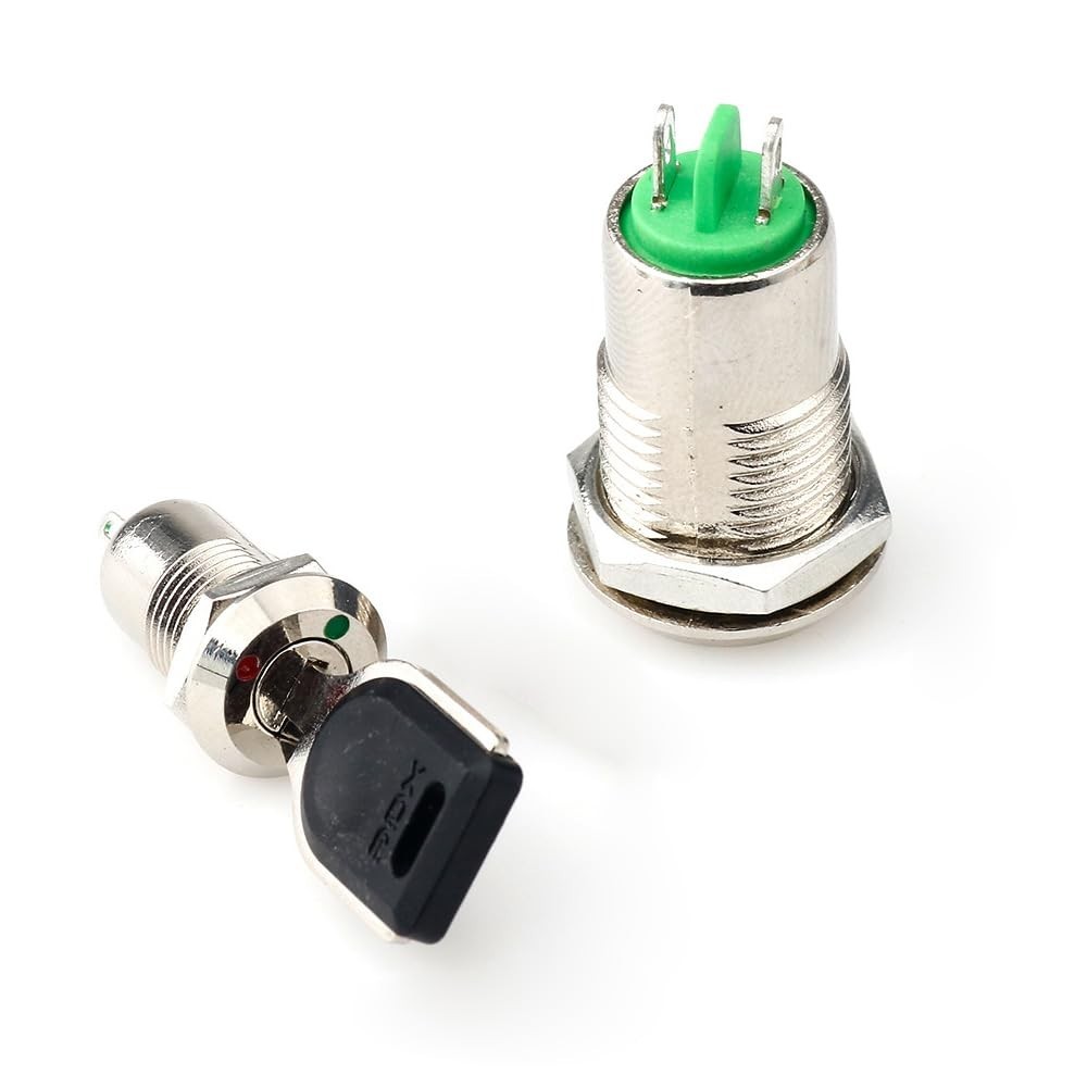3 Pack Mini Electric Key Switch Rotary Keylock SPST Toggle for Engines & Boats