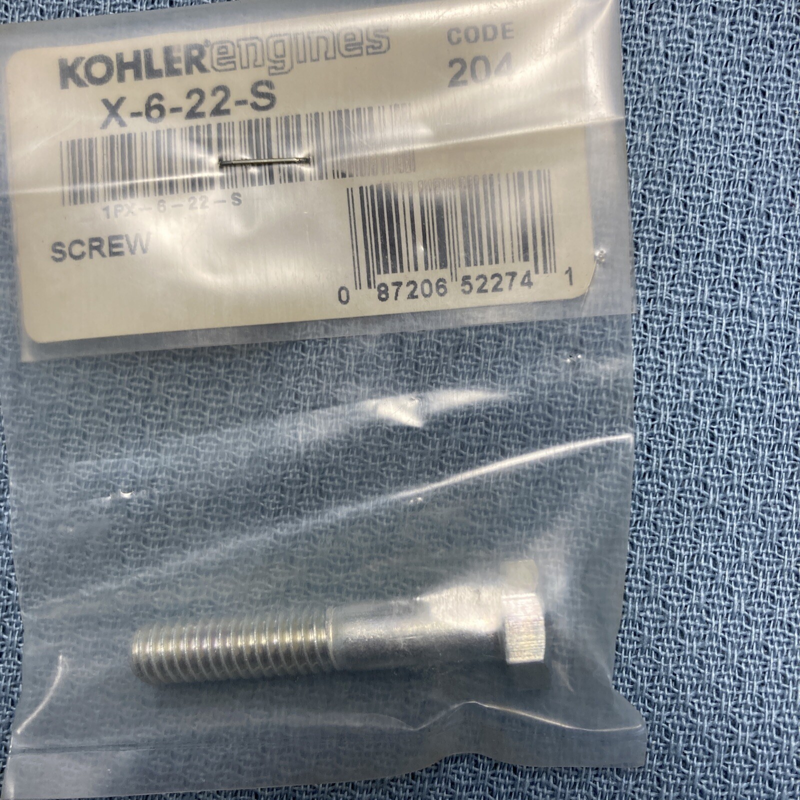 NEW GENUINE KOHLER X-6-22-S SCREW