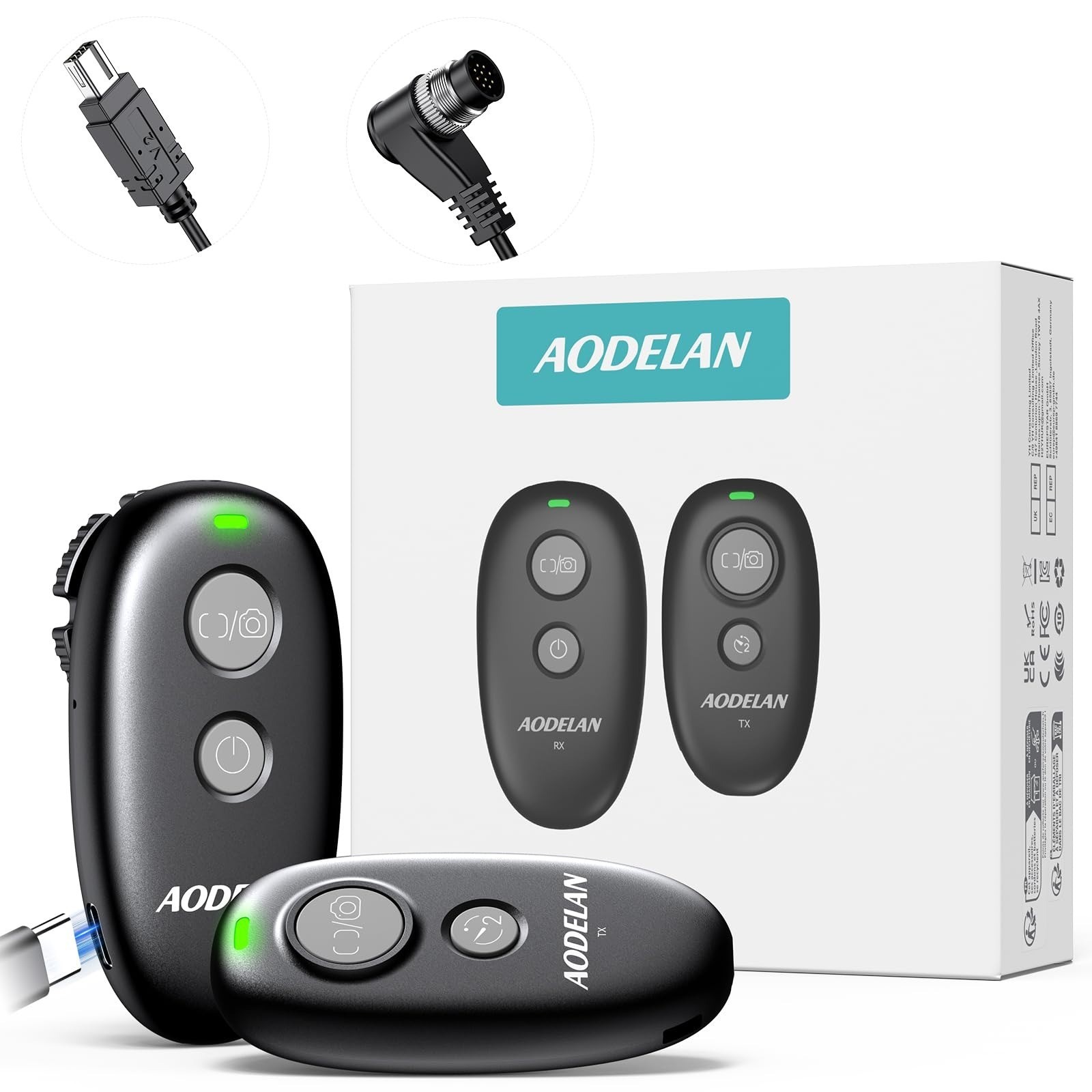 AODELAN Rechargeable Remote Shutter Release for Panasonic Cameras