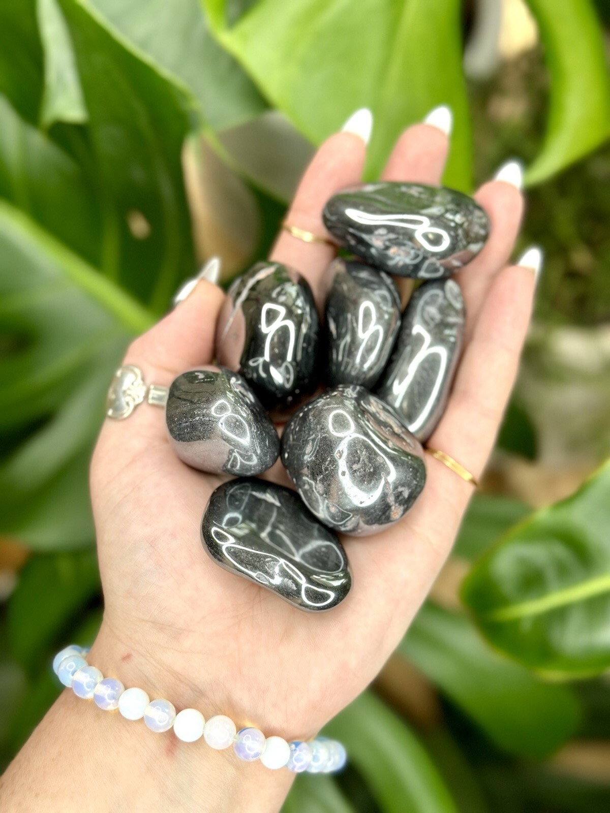 Hematite Tumbled Crystal Stones, 1 inch to 2 inch, Grade AAA