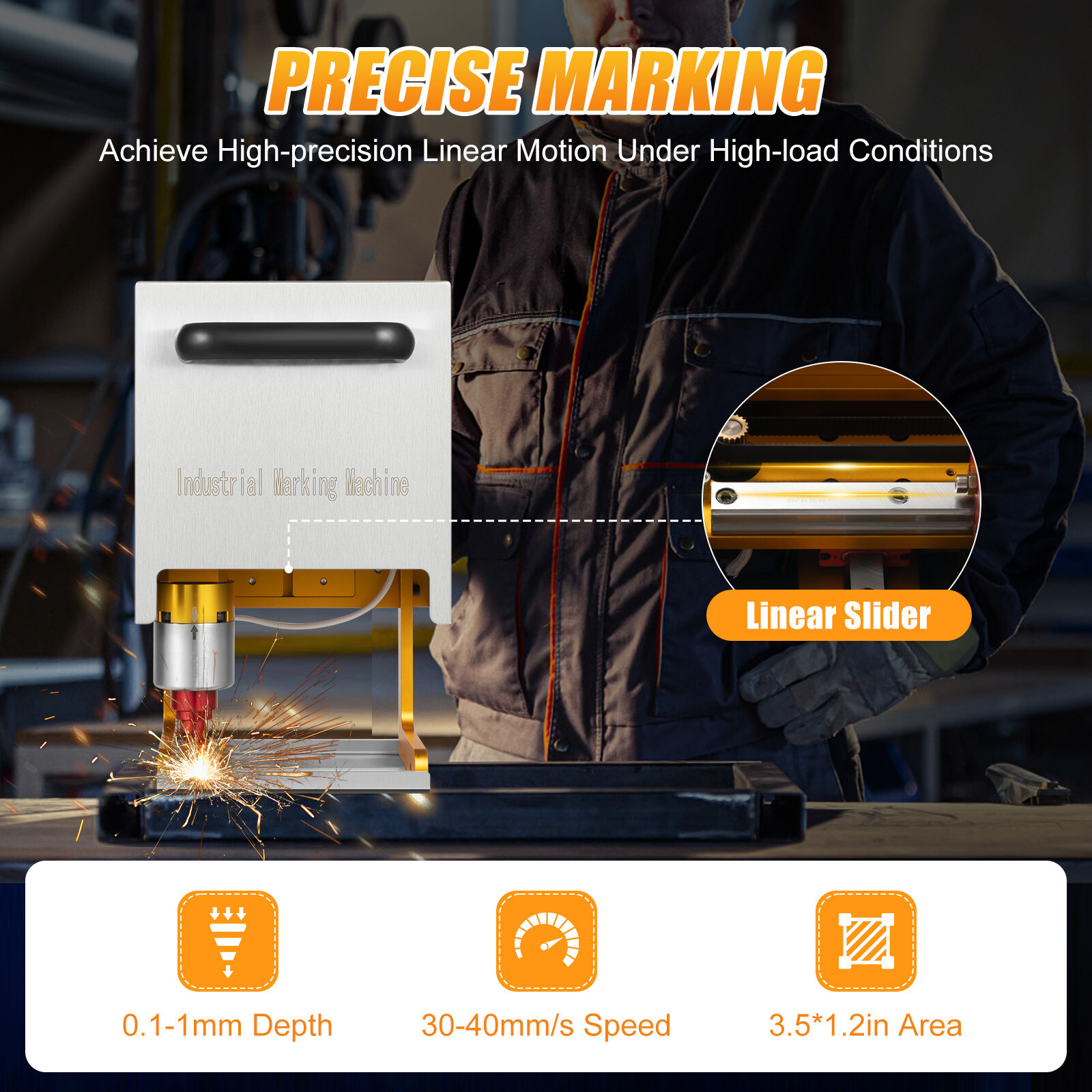 Portable Dot Peen Marking Machine Metal VIN Code Engraving Printer Touch Screen