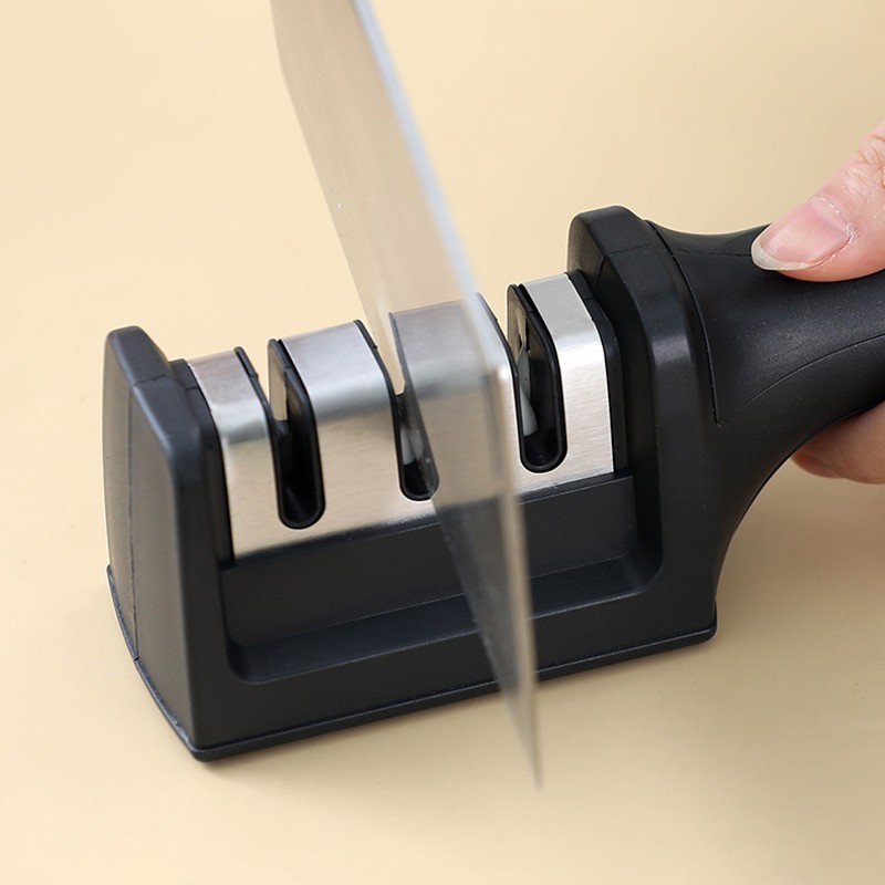 3 Stage Kitchen Knife Sharpener Professional Ceramic Diamond Steel Sharpening