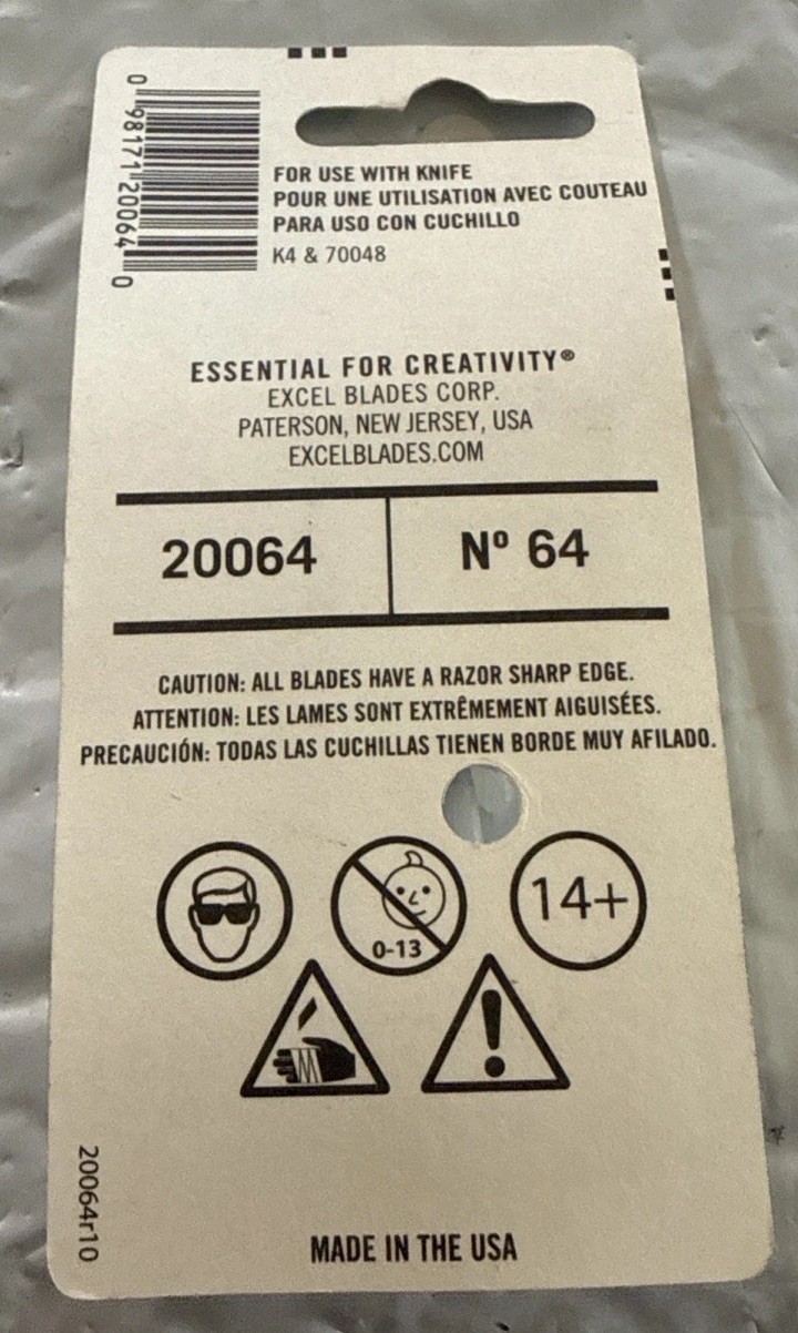 Excel #64 Swivel Blade - Model and Hobby Knife Blade - #20064