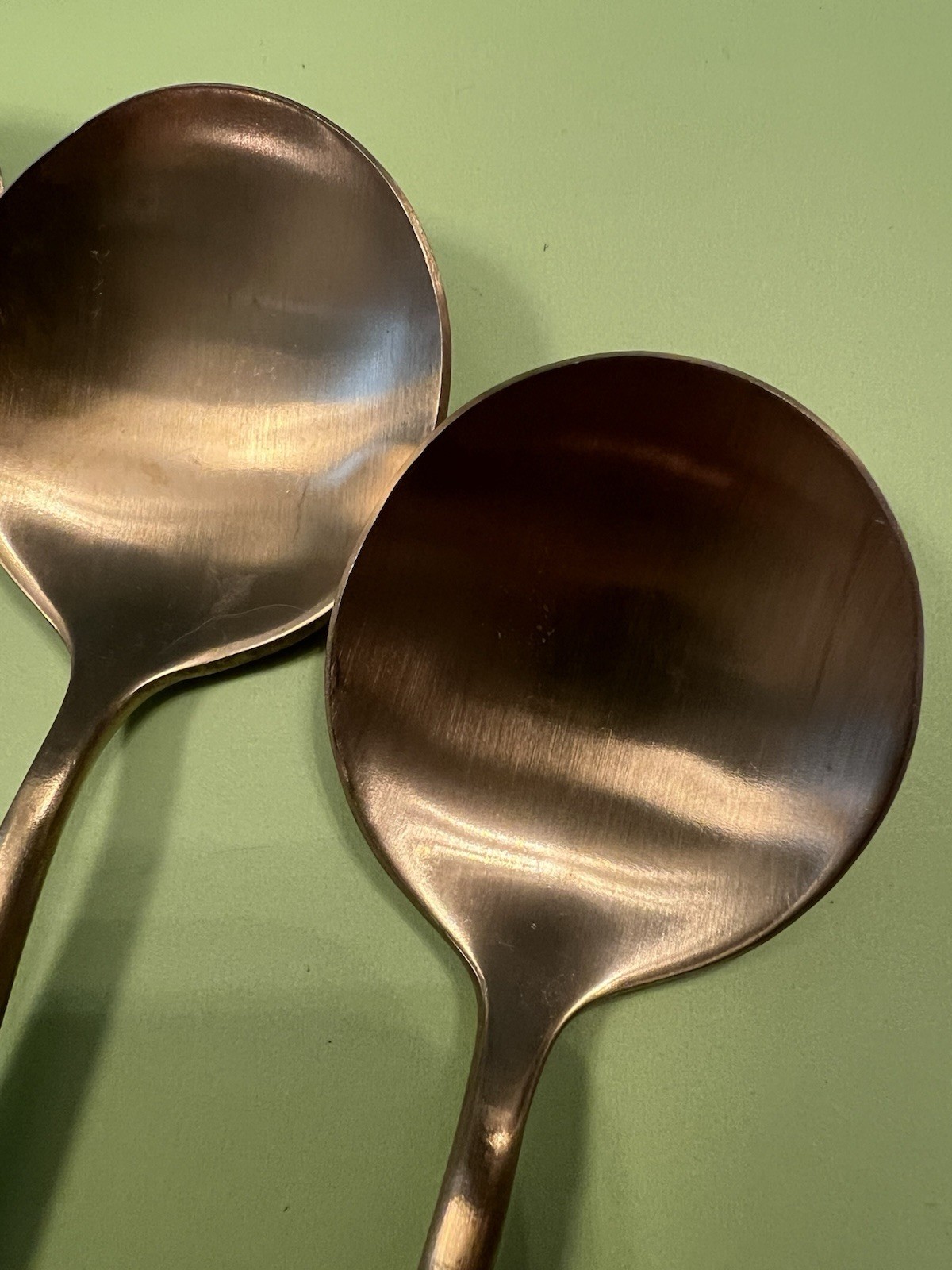 Possibly Gugrida Matte Gold/ white Flatware Setting For Four Minus One Knife