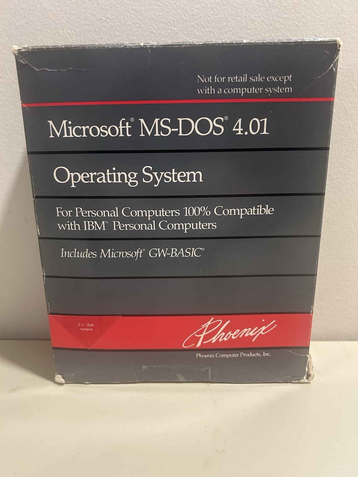 VINTAGE Phoenix Microsoft MS-DOS Version 4.01 Operating System Floppy