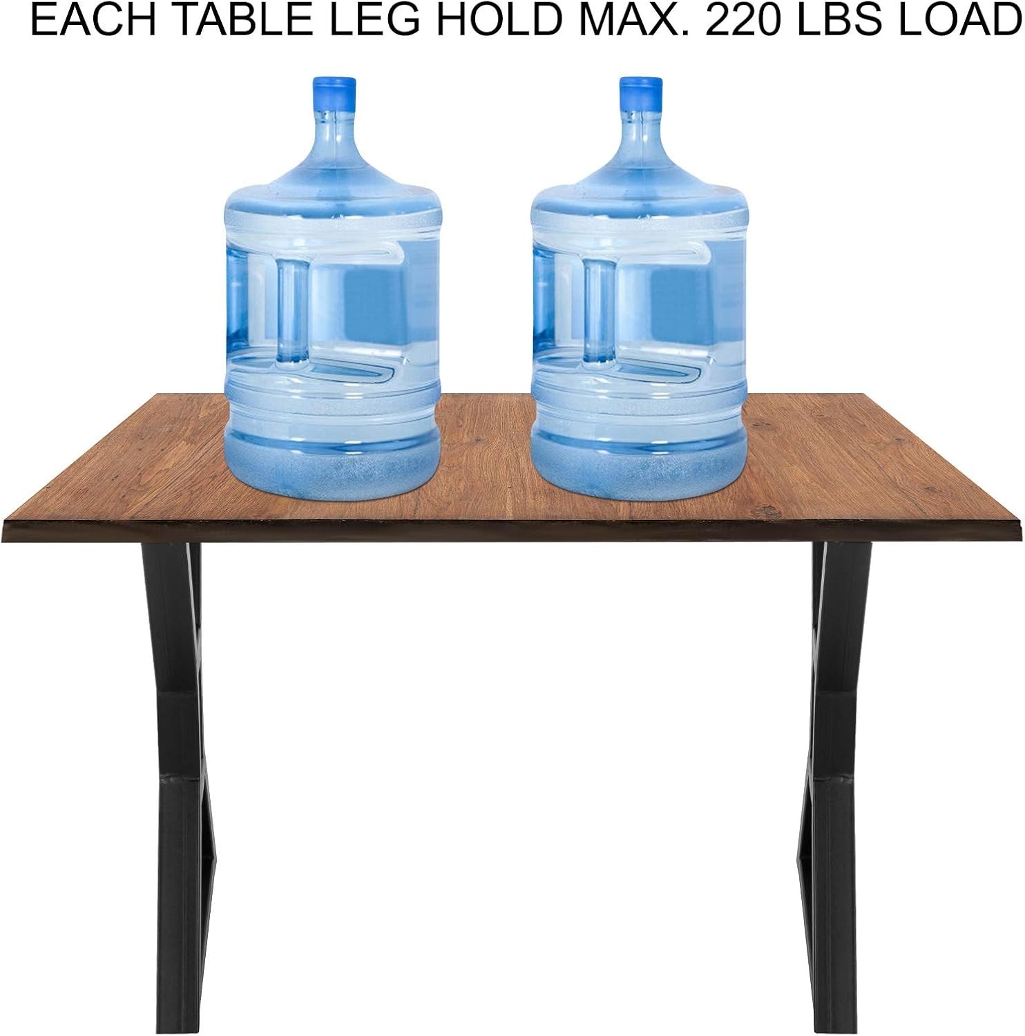 28" Heavy Duty Industrial Table Legs with Adjustable Protector Feet Set of 2