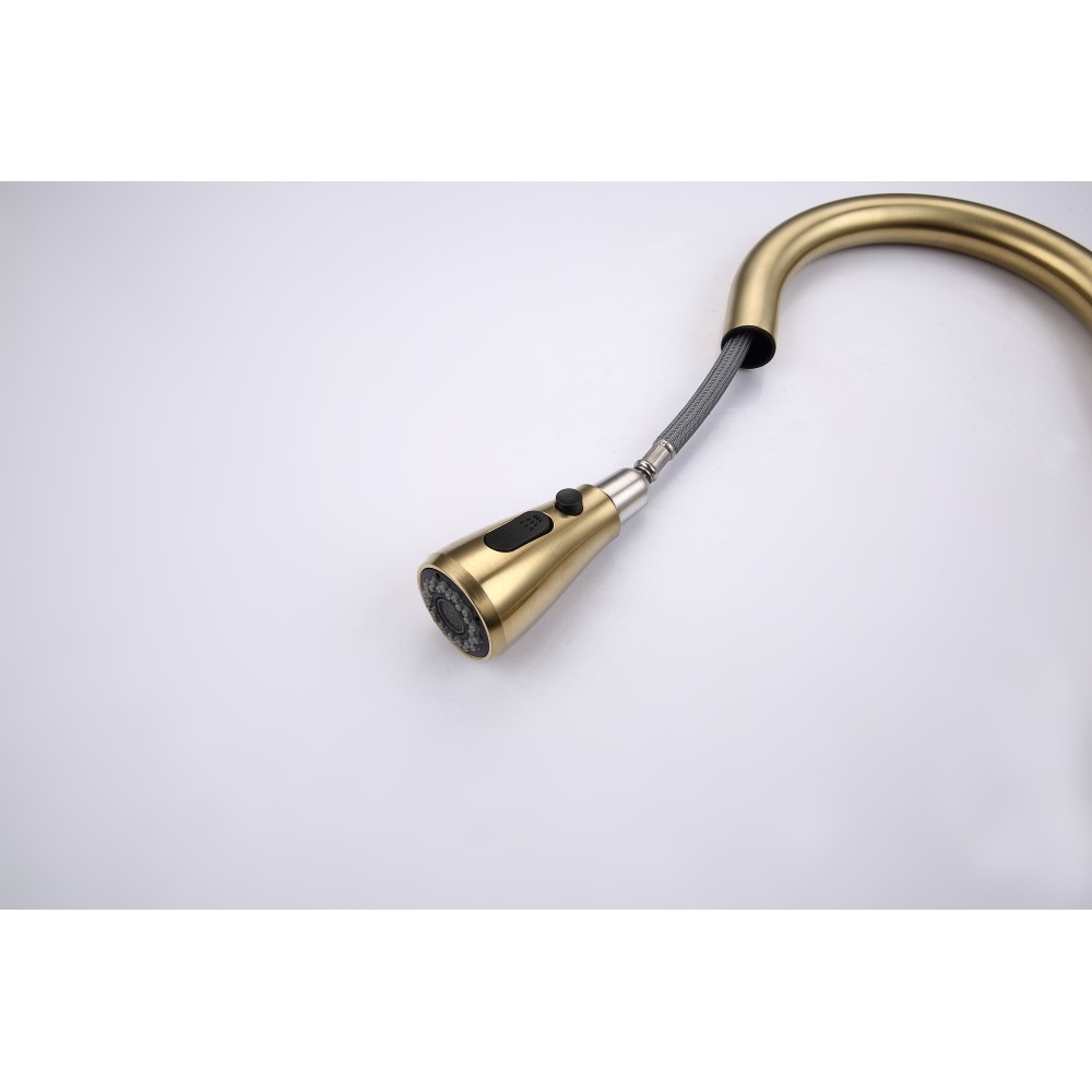 Kitchen Faucet with Pull Out Sprayer Single Handle High Arc Stainless Steel