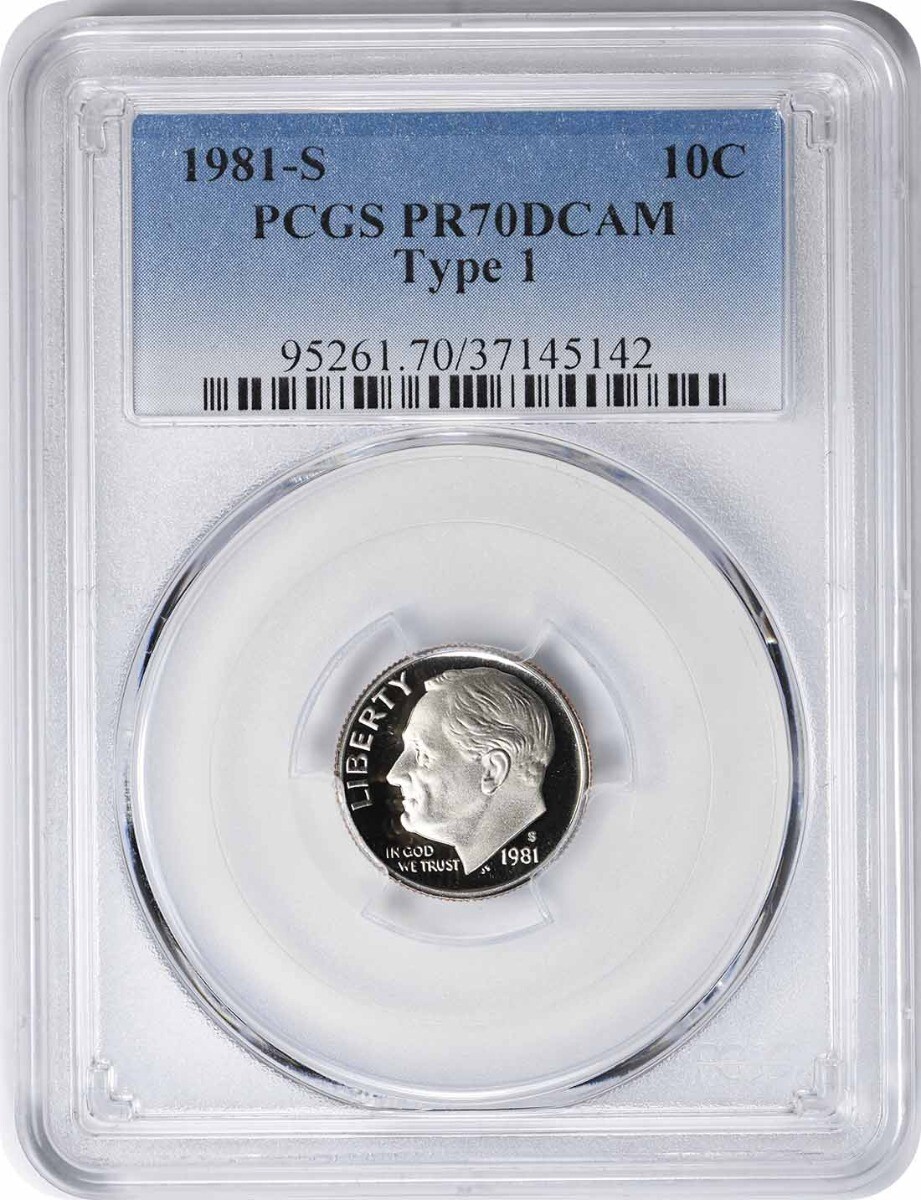 1981-S Roosevelt Dime Type 1 PR70DCAM PCGS
