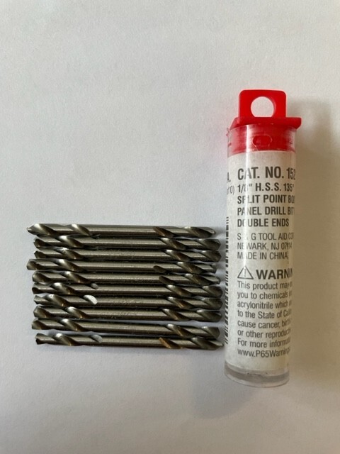 S & G Tool-Aid 15210 10pc 1/8" Stubby Body Panel Drill Bit w/ Double Ends