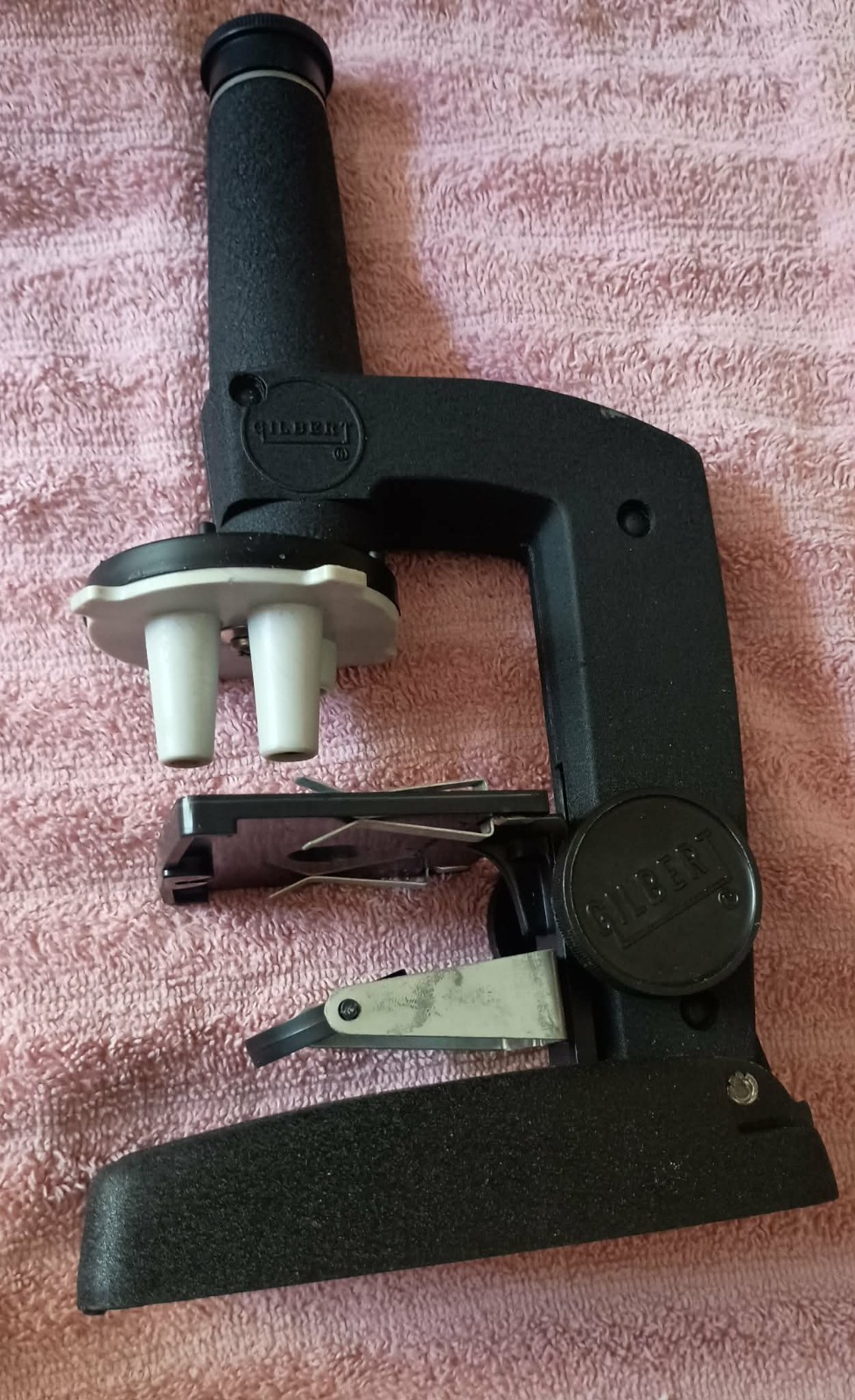 Vintage Gilbert Microcraft Microscope Set W/Metal Case-Milben Slide Making Set