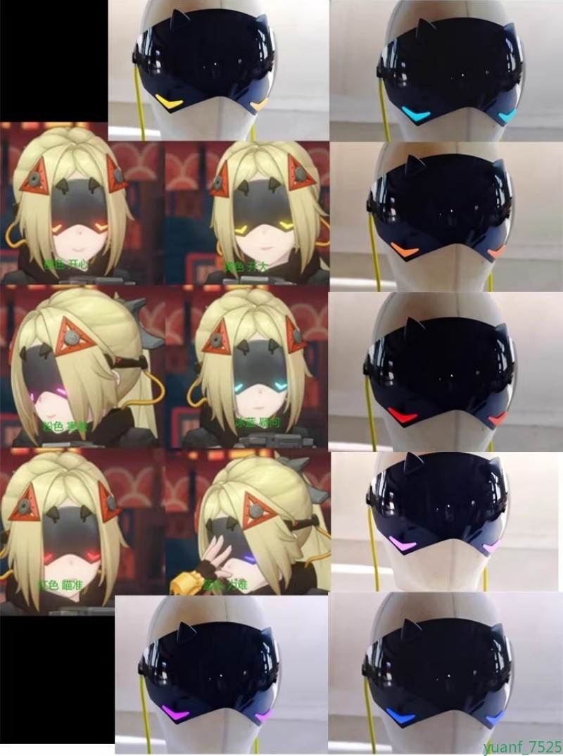 Zenless Zone Zero Trigger Cosplay High Beauty Half Face Mask Luminous Eye Mask