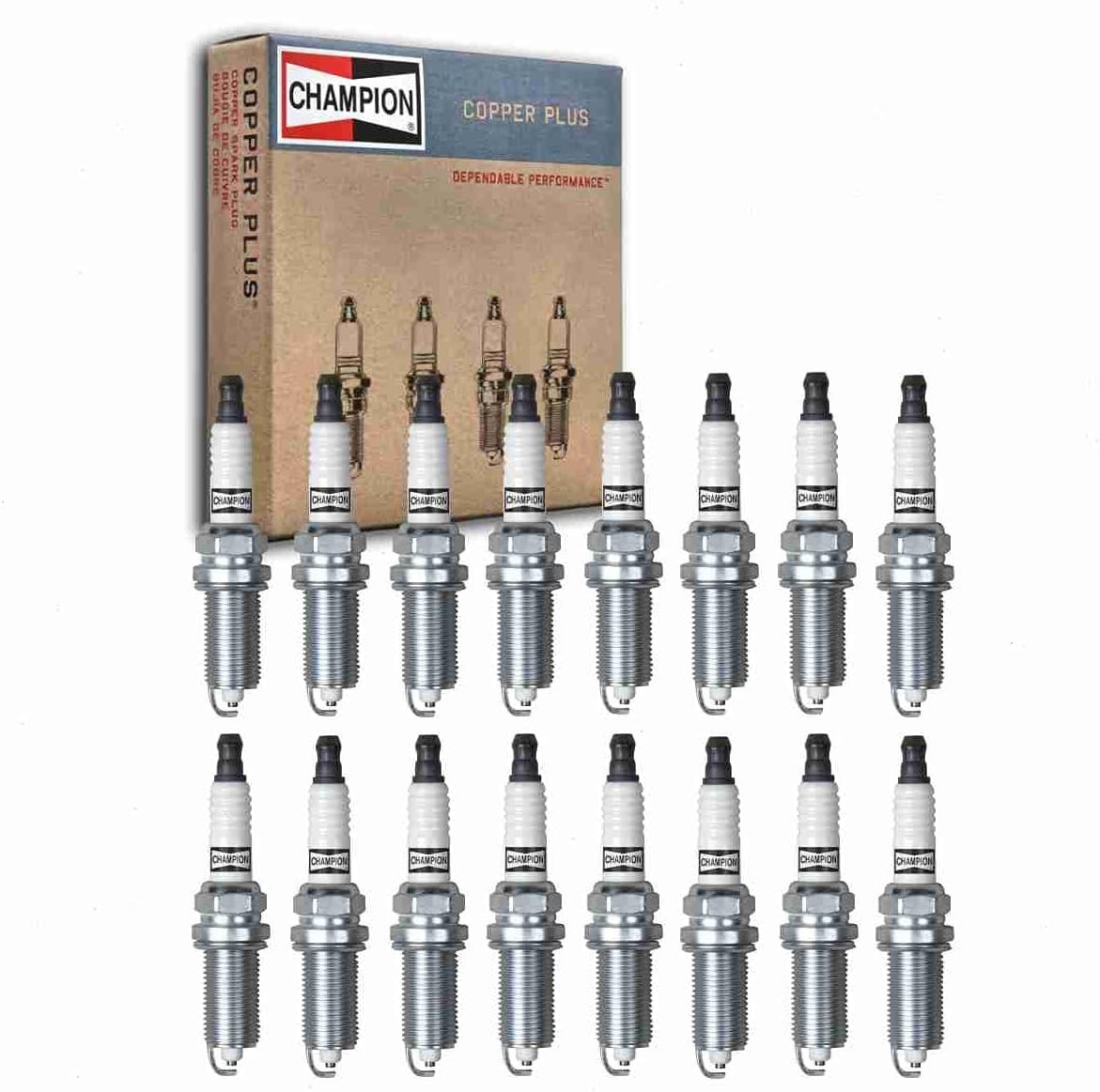 16 pc Champion Copper Plus Spark Plugs compatible with Ram 2500 5.7L 6.4L V8 201