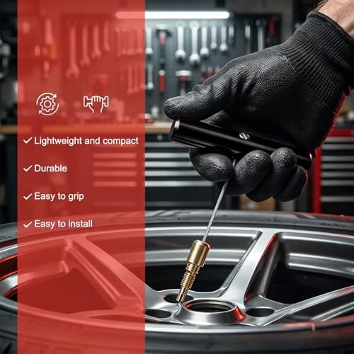 Valve Stem Puller, Motorcycle Tire Maintenance Tool with Valve Core Black