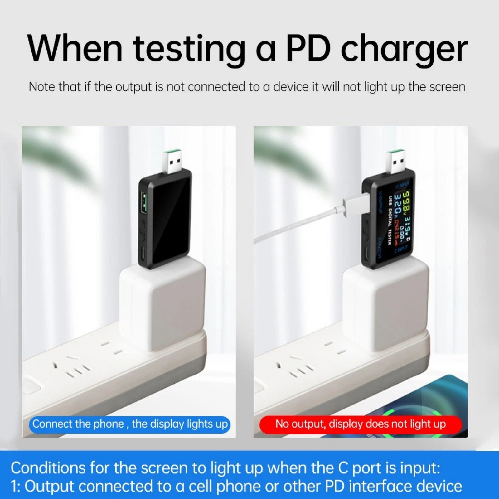 Professional USB Type C Voltmeter Ammeter Multimeter Tester for Fast Charging