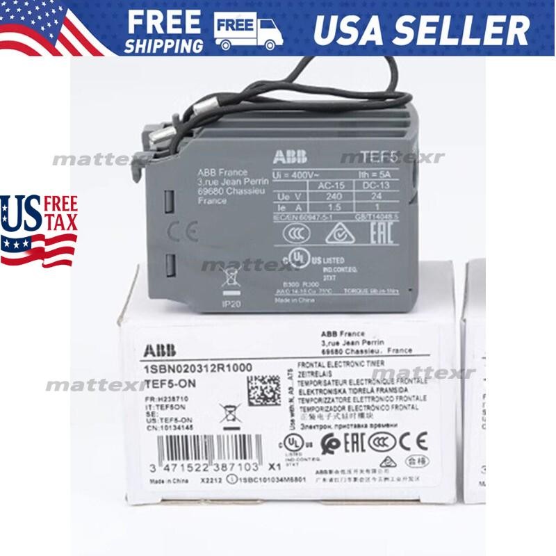 1/pieces NEW ABB Power-on Delay Head TEF5-ON Contactor Timer Module