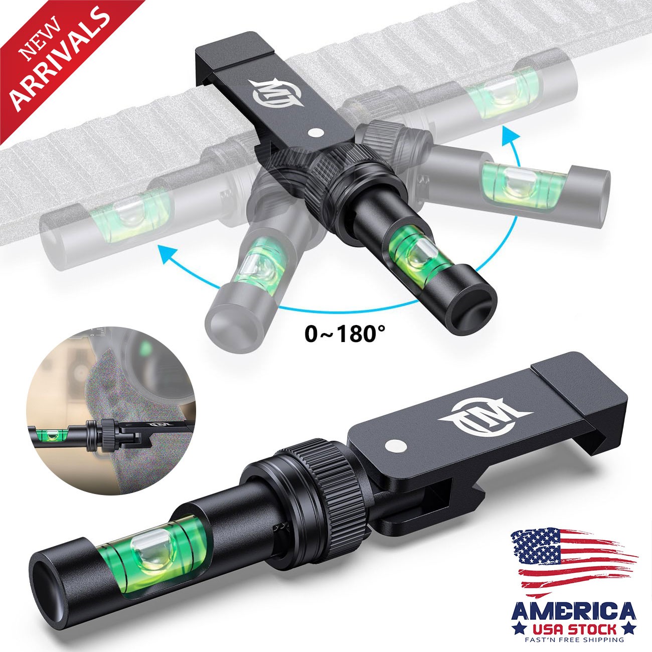Professional Scope Level Foldable Bubble Leveling Kit Fits 20/21mm Rail Mount US