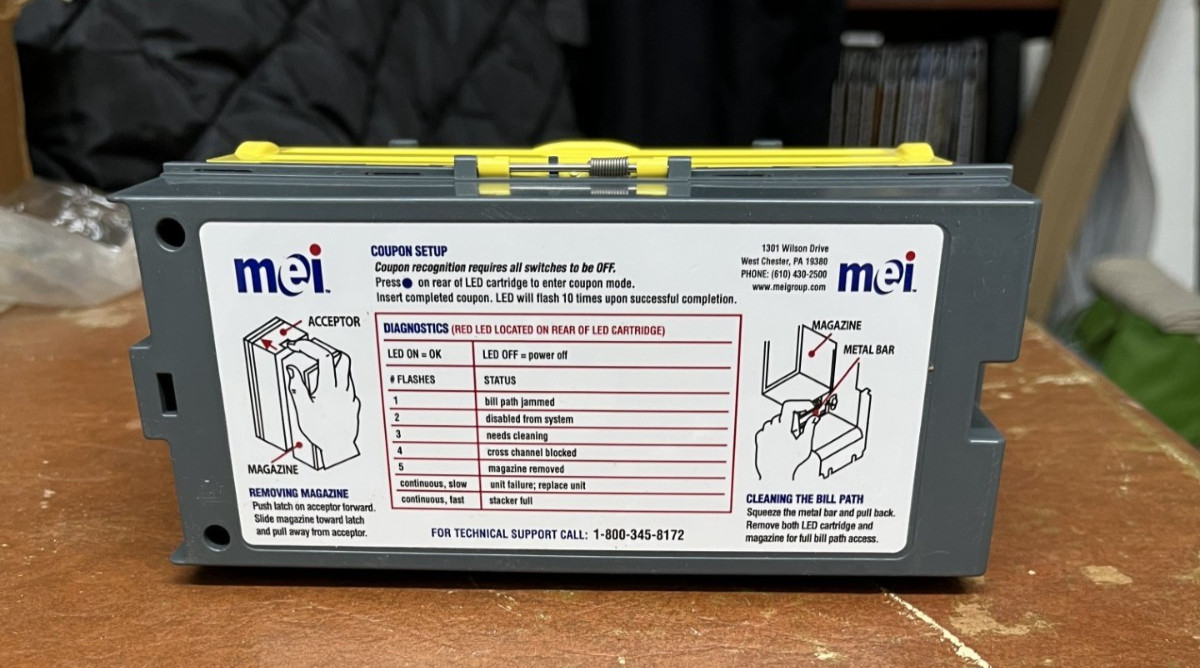 MEI Bill Acceptor Box Only Extra Large Capacity 700 Bill