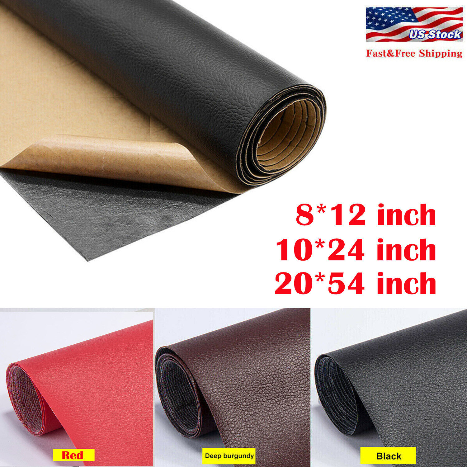 PU Leather Repair Tape Self-Adhesive Patch for Car Seats Couch Sofa Furniture
