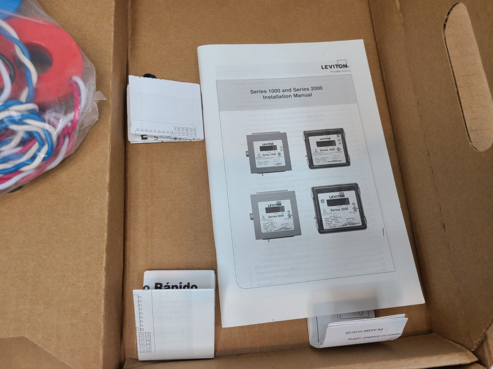 Leviton 2K208-1SW Series 2000 Indoor Usage Meter 3 Solid Core CTs 480V 100A