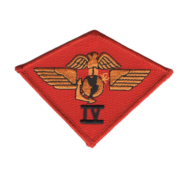 4" 4TH MARINE AIRCRAFT WING EMBROIDERED PATCH