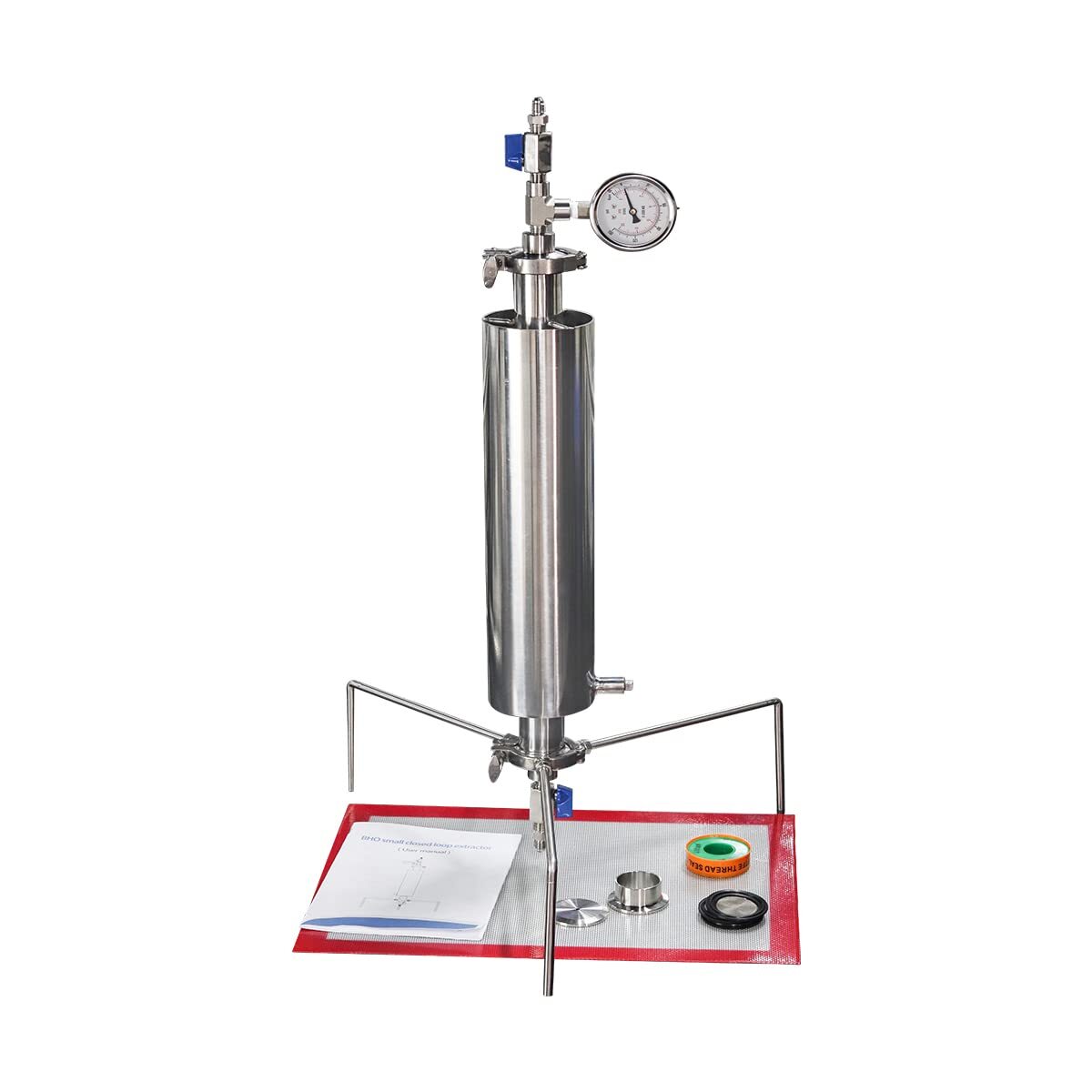 18" Length Tube Mini Portable Closed Column Vacuum Chamber Open Blast Extractor
