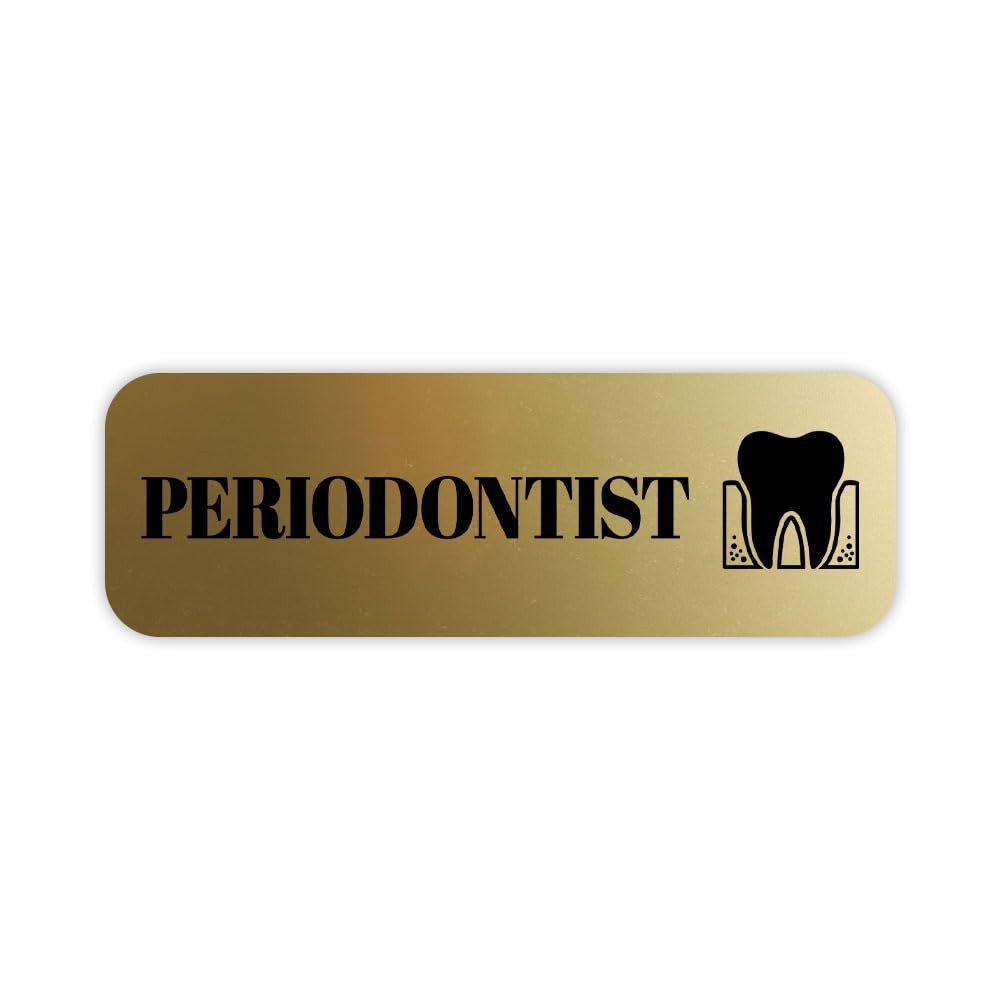 Periodontist 1 x 3" Rounded Corner Name Badge | Dental Specialism