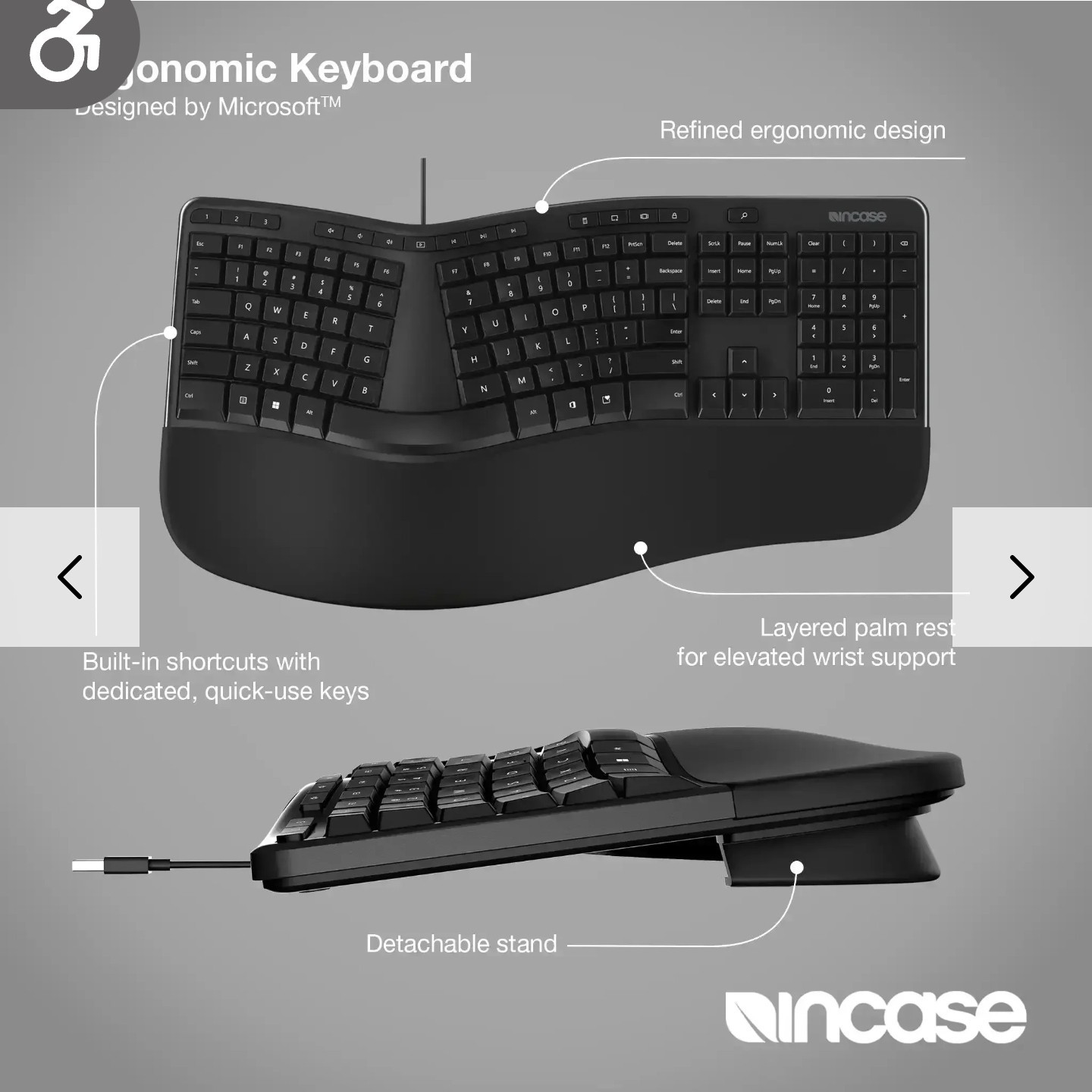 Incase Designed by Microsoft™ Ergonomic Keyboard