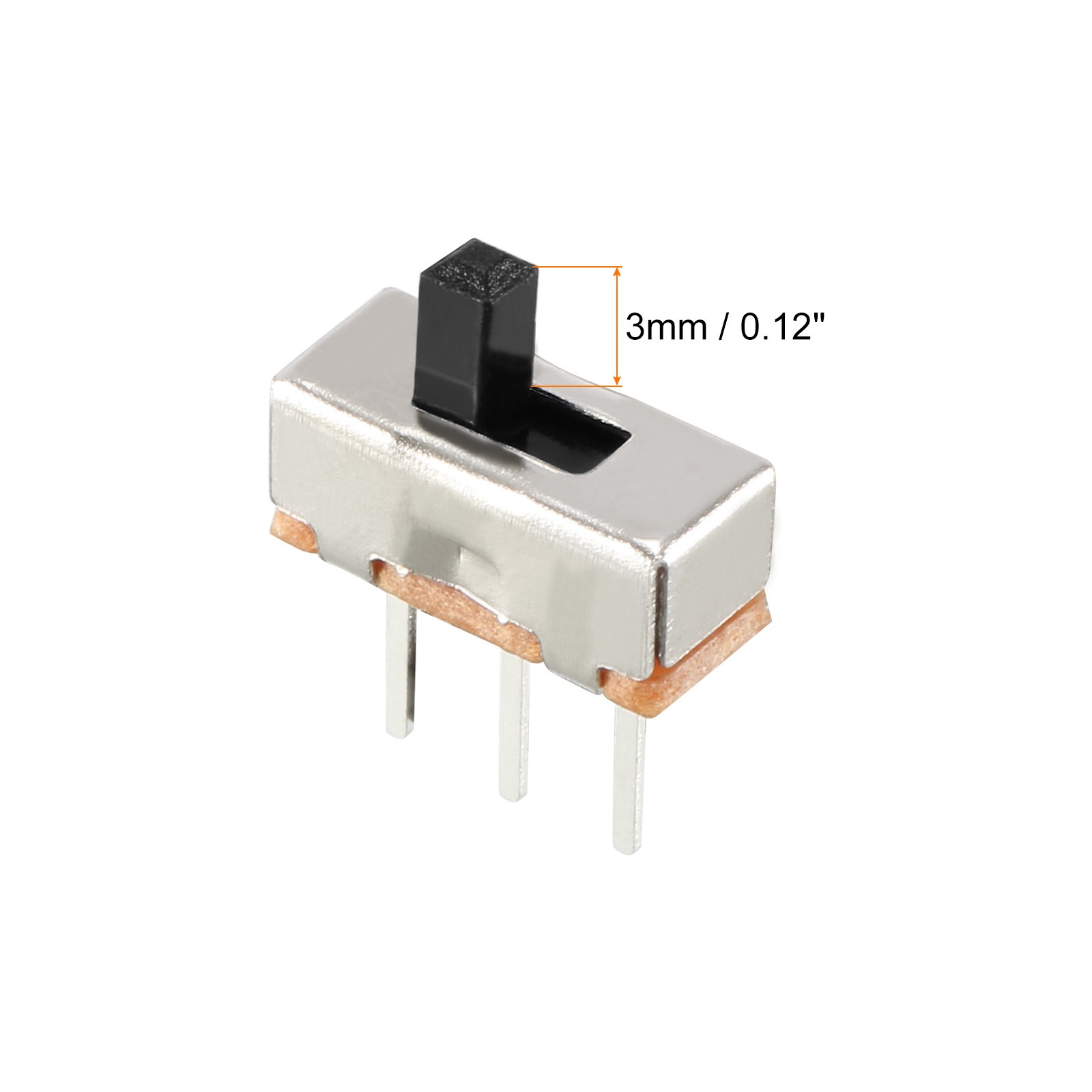 Horizontal Slide Switch 1P3T 4 Pin Terminals 3 Position PCB Panel Latching 30Pcs