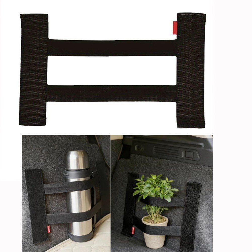 Nylon Elastic Trunk Fixed Strap for Cars Garage Home Use 325mm x 380mm Black