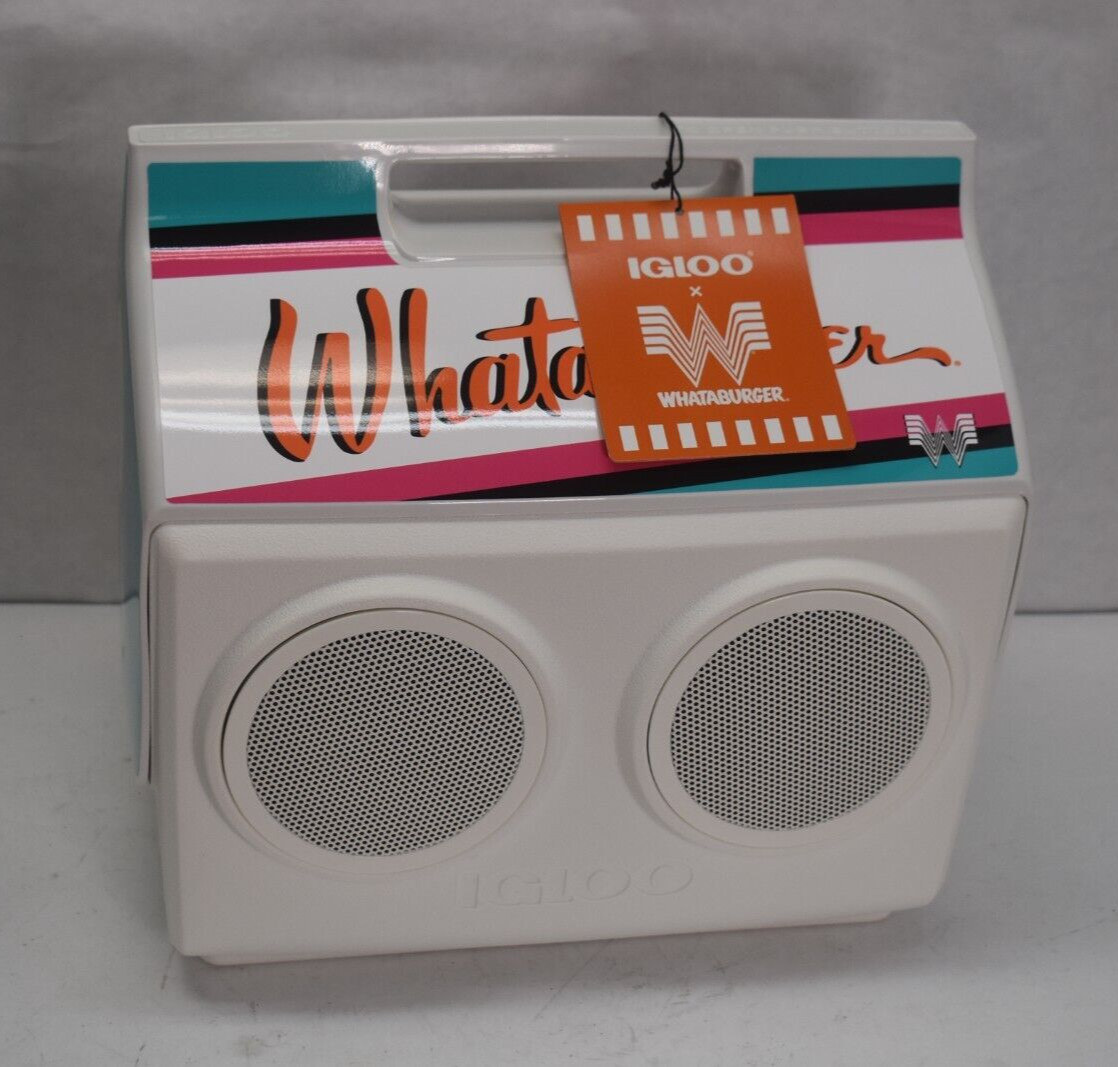 Igloo x Whataburger Retro KoolTunes Playmate Bluetooth Speaker Cooler 14qt 26Can