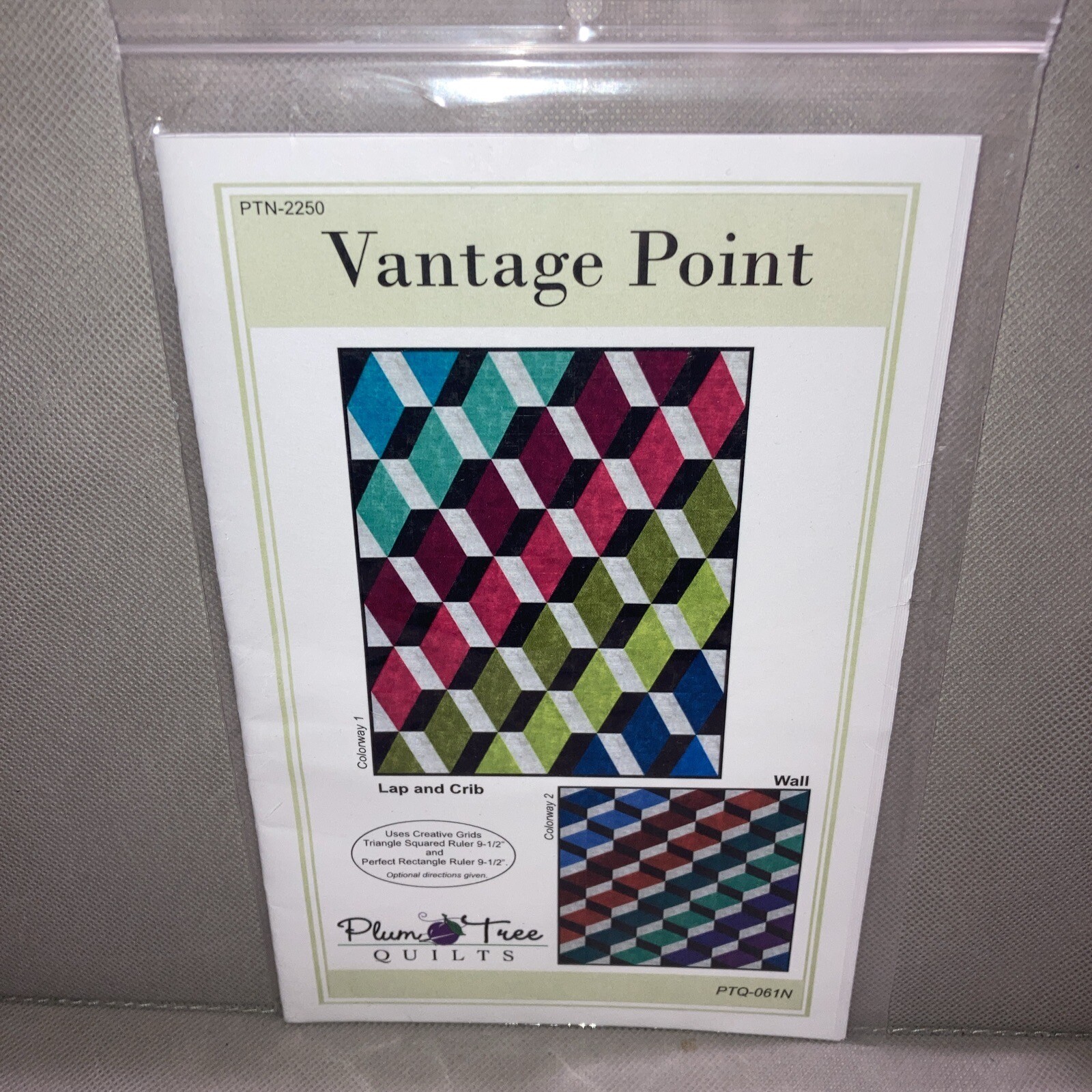 Vantage Point Quilt Pattern Plum Tree PTQ-061N Lap Crib Wall PTN-2250